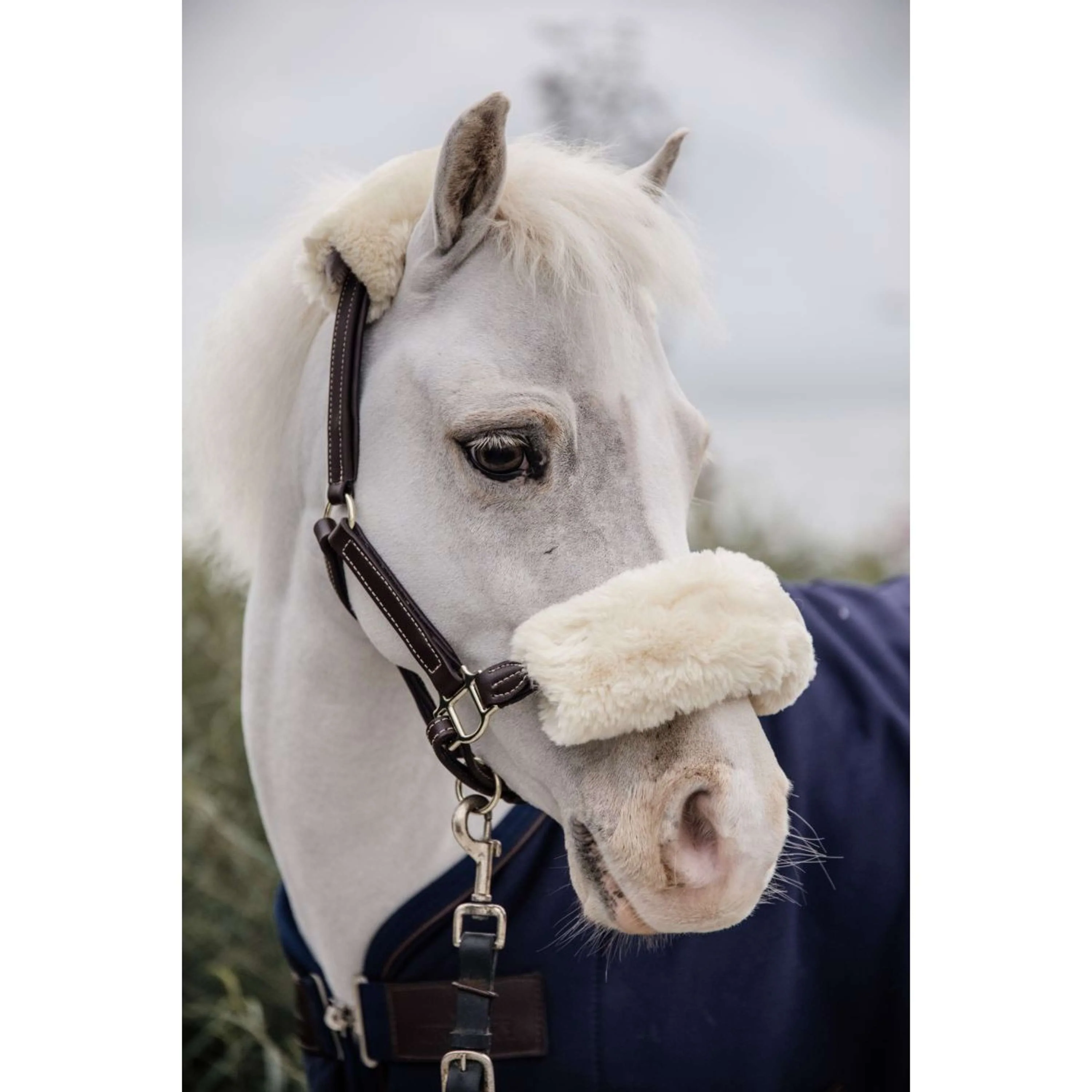 Kentucky Horsewear Cavezza in Cuoio Pelle di pecora in pelle Marrone/Naturale - Image 4
