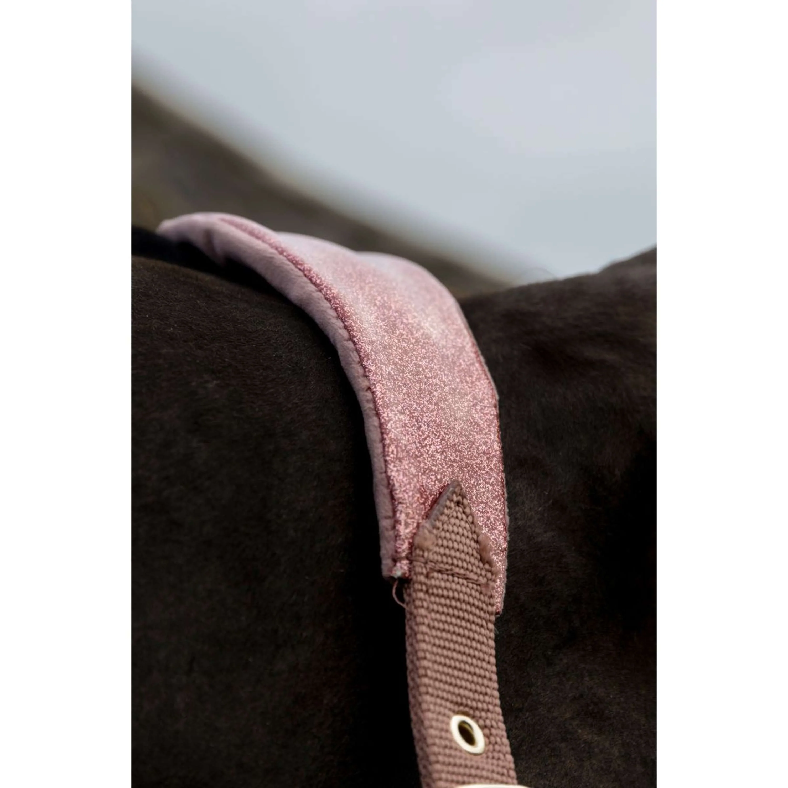 Kentucky Horsewear Cavezza Velvet Glitter Unicorn Rosa antico - Image 4