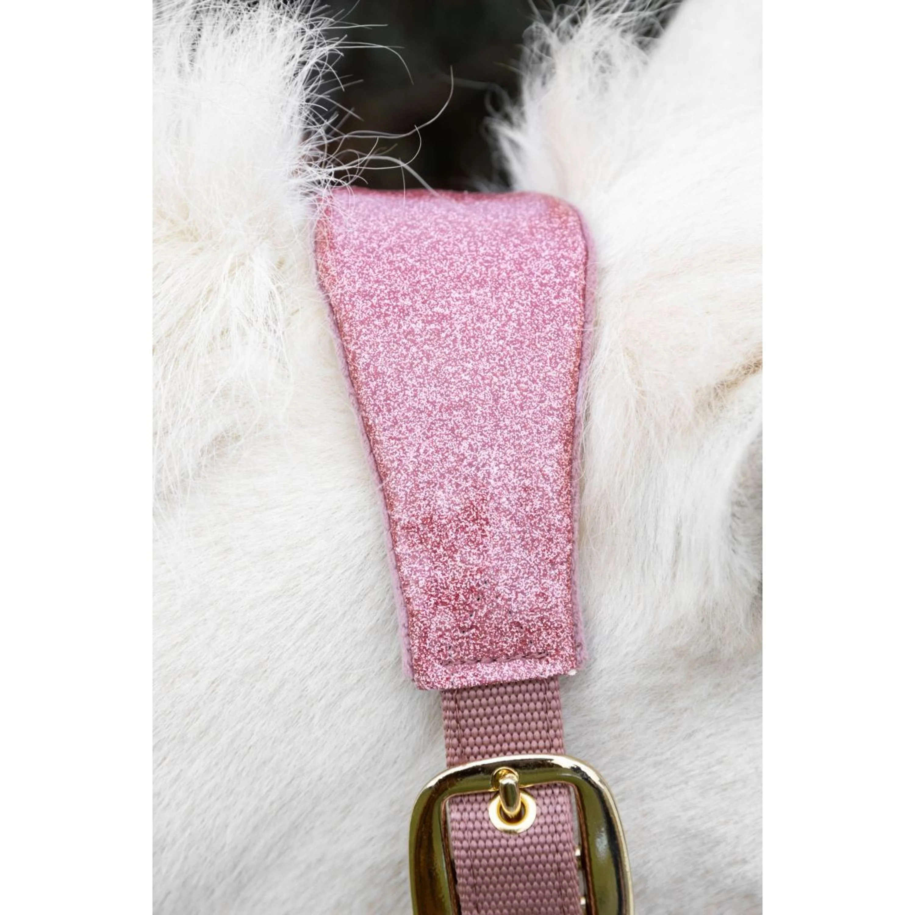 Kentucky Horsewear Cavezza Velvet Glitter Unicorn Rosa antico - Image 7