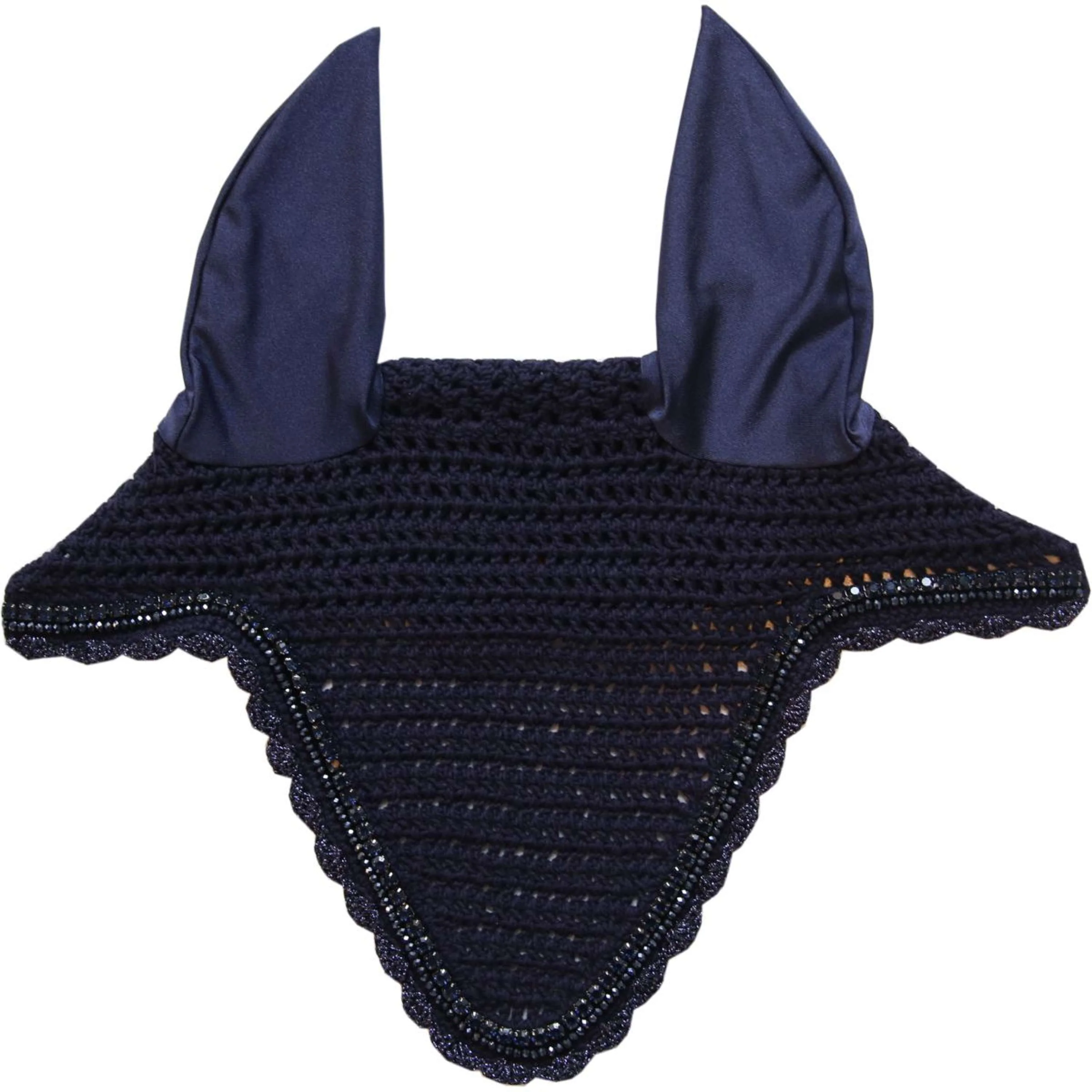 Kentucky Horsewear Copriorecchie Long Stone & Pearl Soundless Dark Navy - Image 2