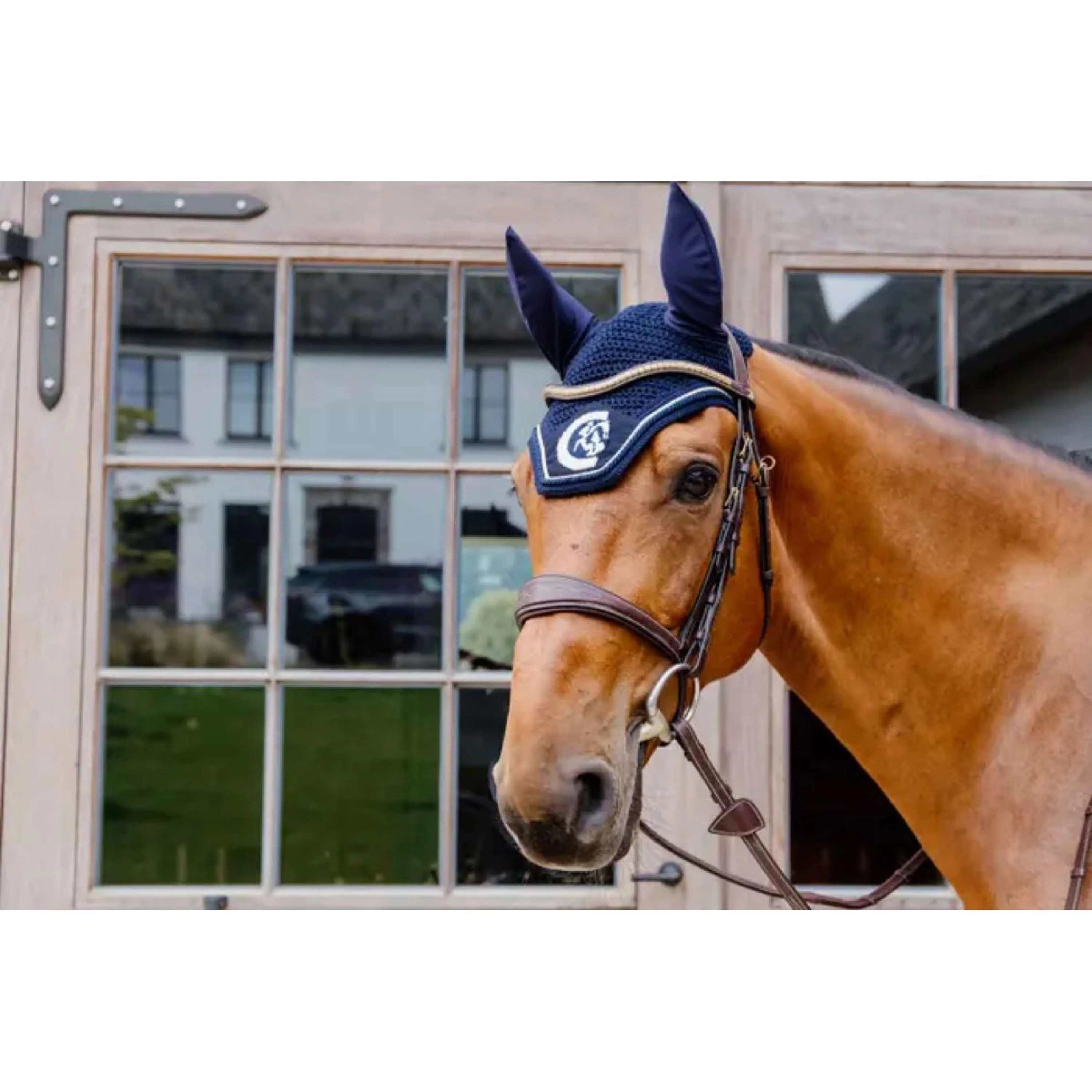 Kentucky Horsewear Cuffietta Wellington 3D Logo Navy - Image 4