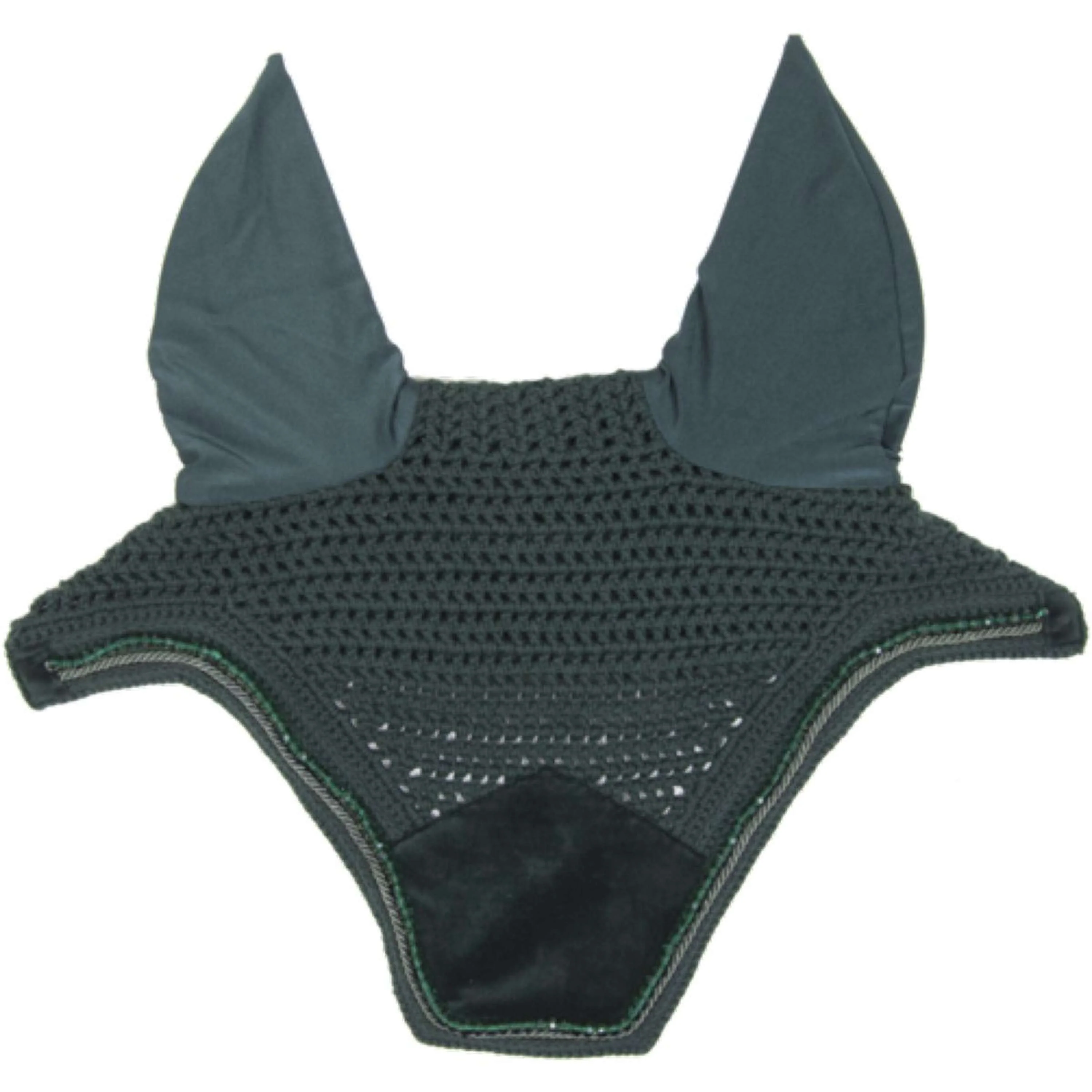 Kentucky Horsewear Cuffietta Wellington Velvet Pearls Pine Green - Image 2