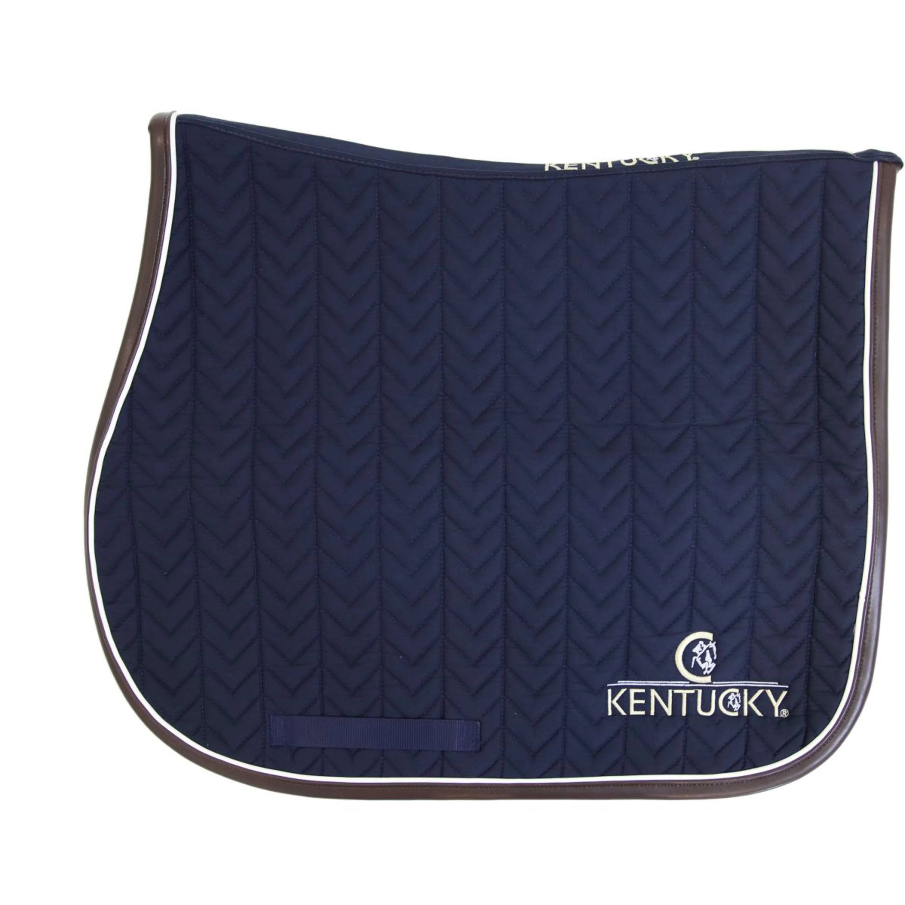 Kentucky Horsewear Sottosella a molla Fishbone Pelle Navy