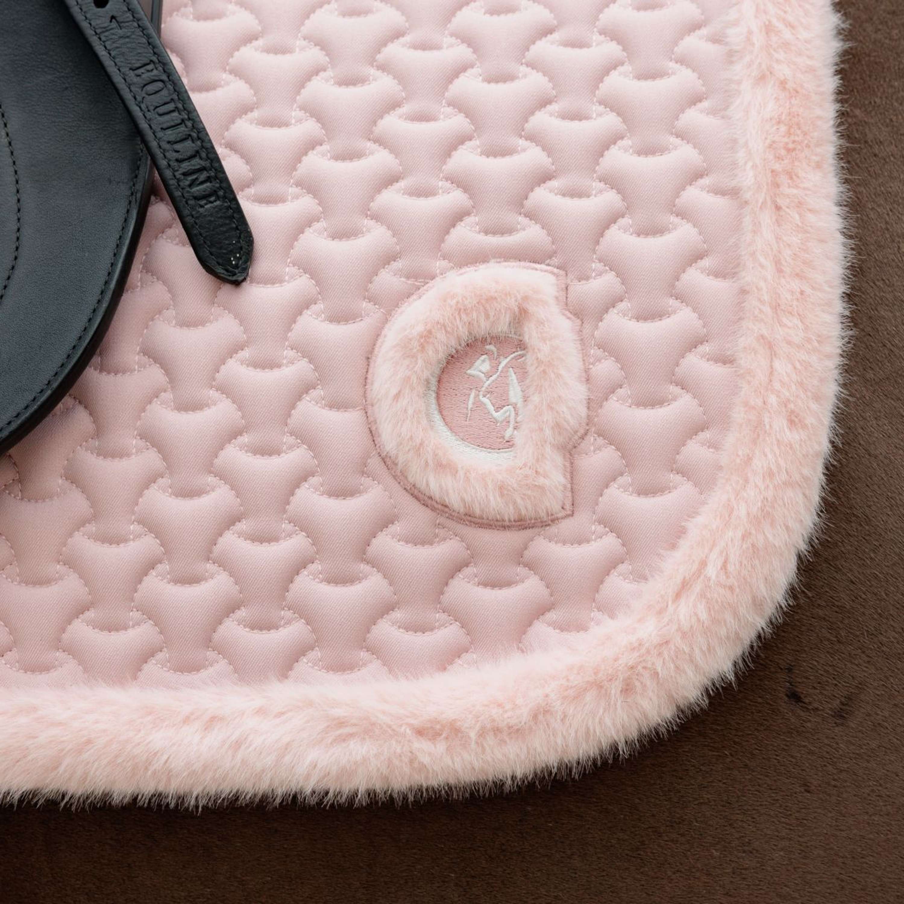 Kentucky Horsewear Sottosella Fake Fur Onion Quilt Dressage Rosa antico - Image 5