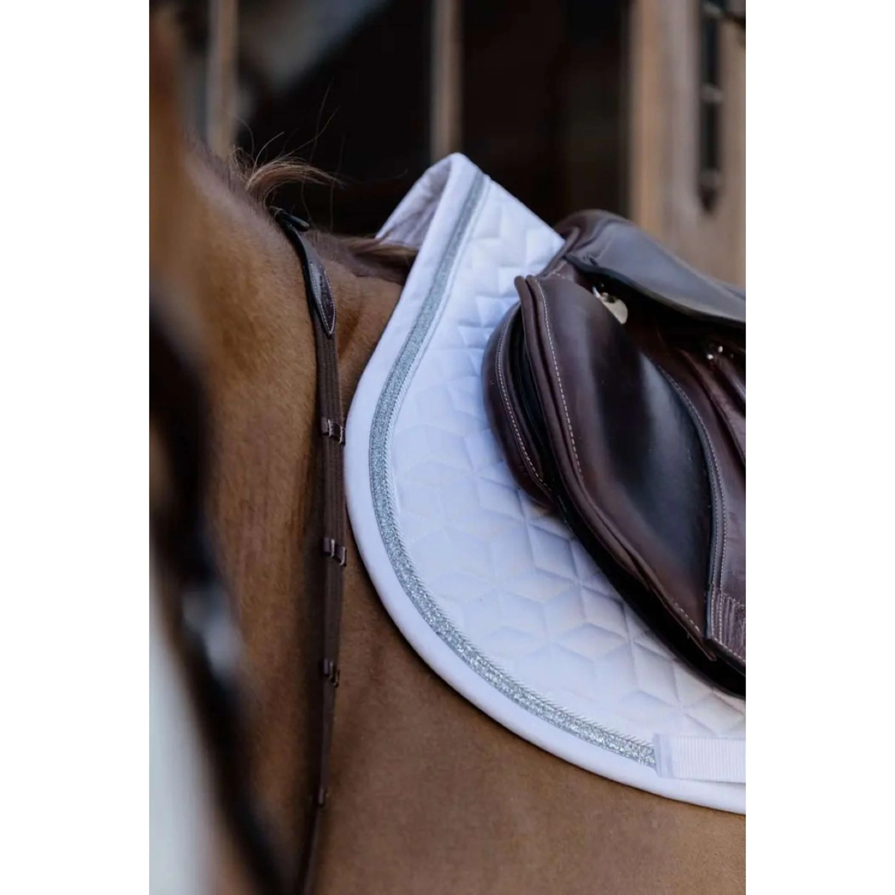Kentucky Horsewear Sottosella Glitter Rope Saltando Bianco/Bianco - Image 3