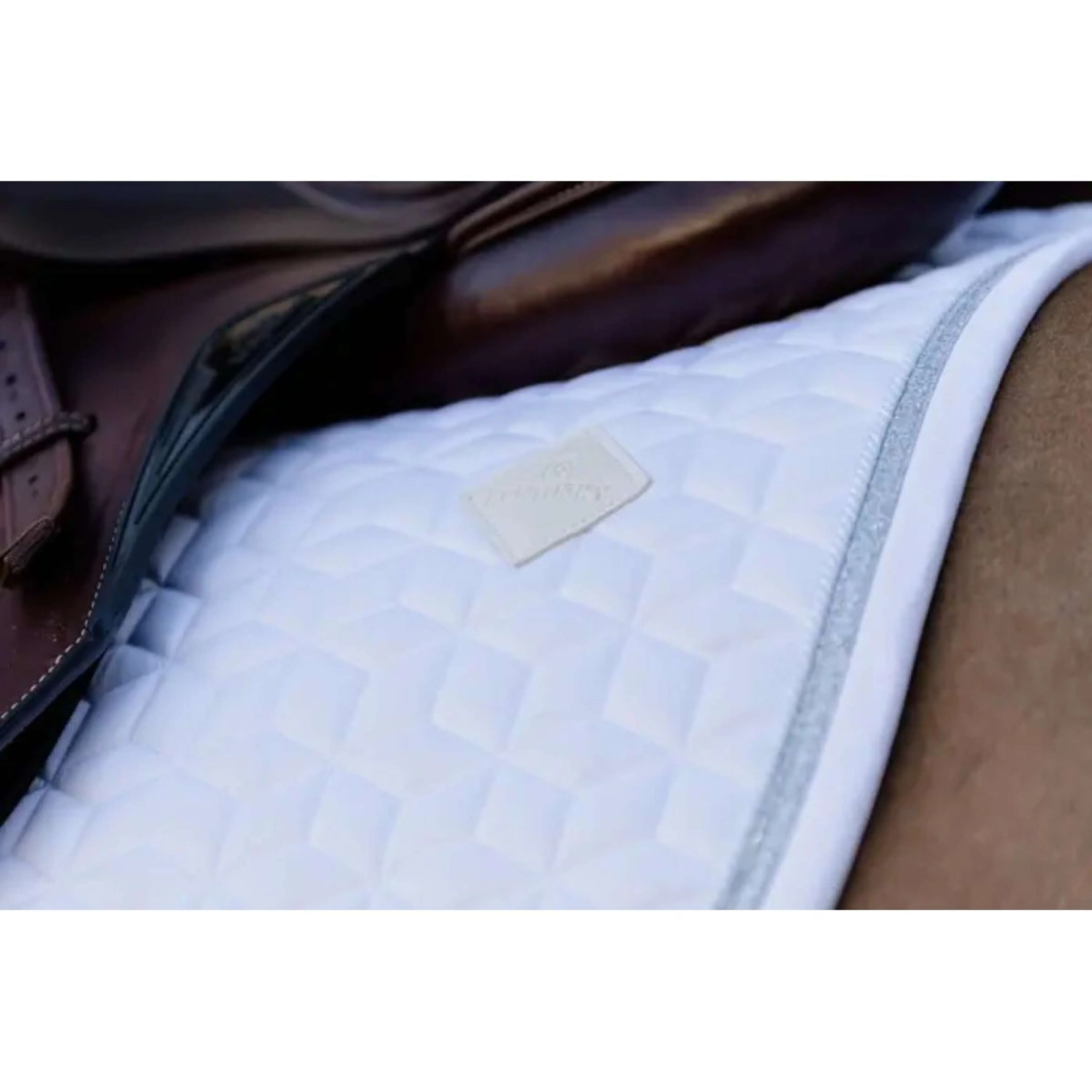 Kentucky Horsewear Sottosella Glitter Rope Saltando Bianco/Bianco - Image 4