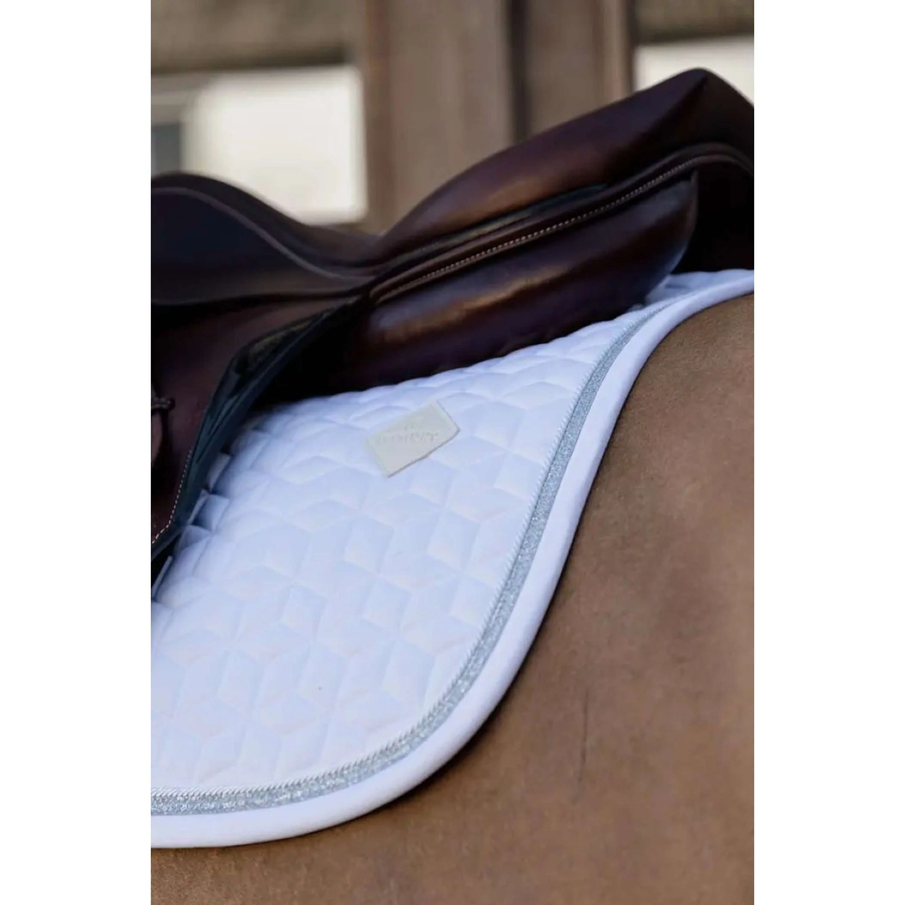 Kentucky Horsewear Sottosella Glitter Rope Saltando Bianco/Bianco - Image 5