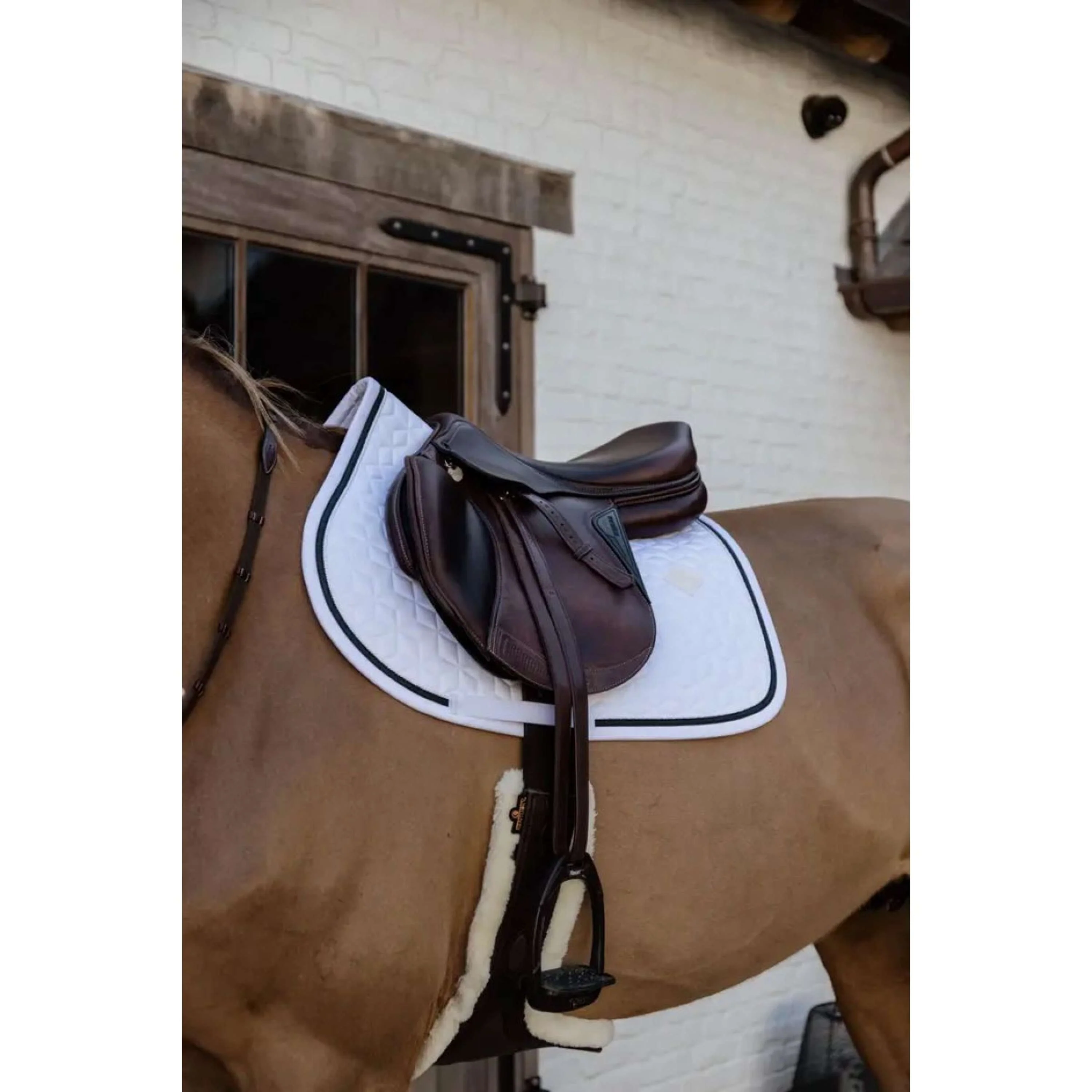 Kentucky Horsewear Sottosella Glitter Rope Saltando Bianco/Nero - Image 3