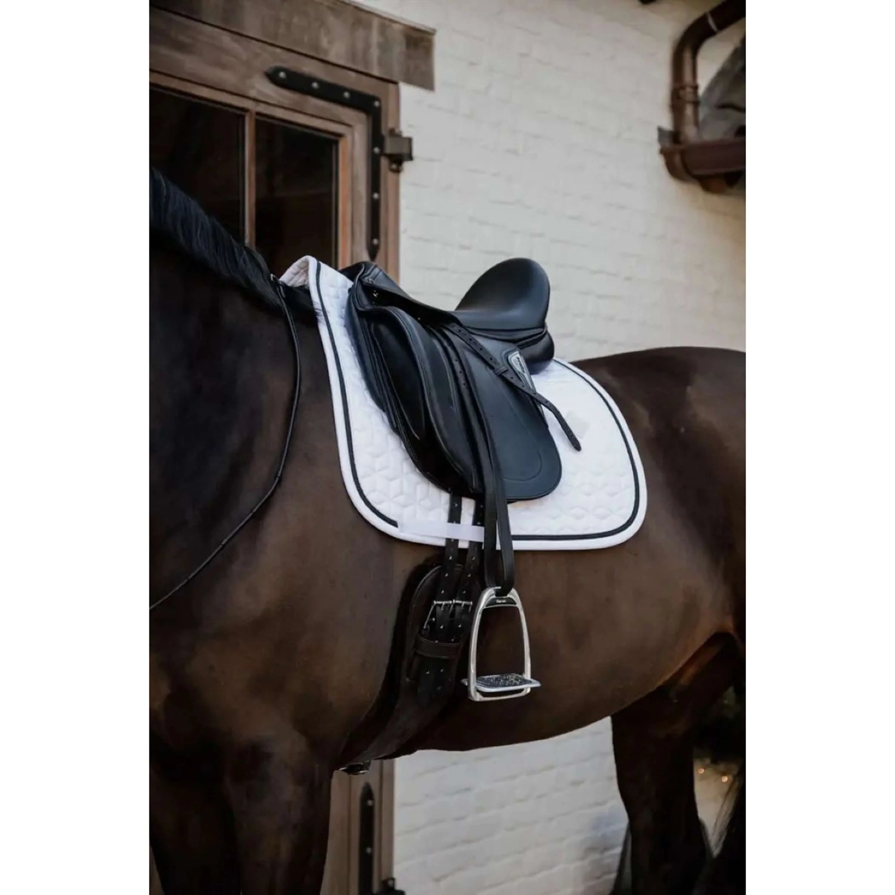 Kentucky Horsewear Sottosella Glitter Rope Bianco/Nero - Image 4