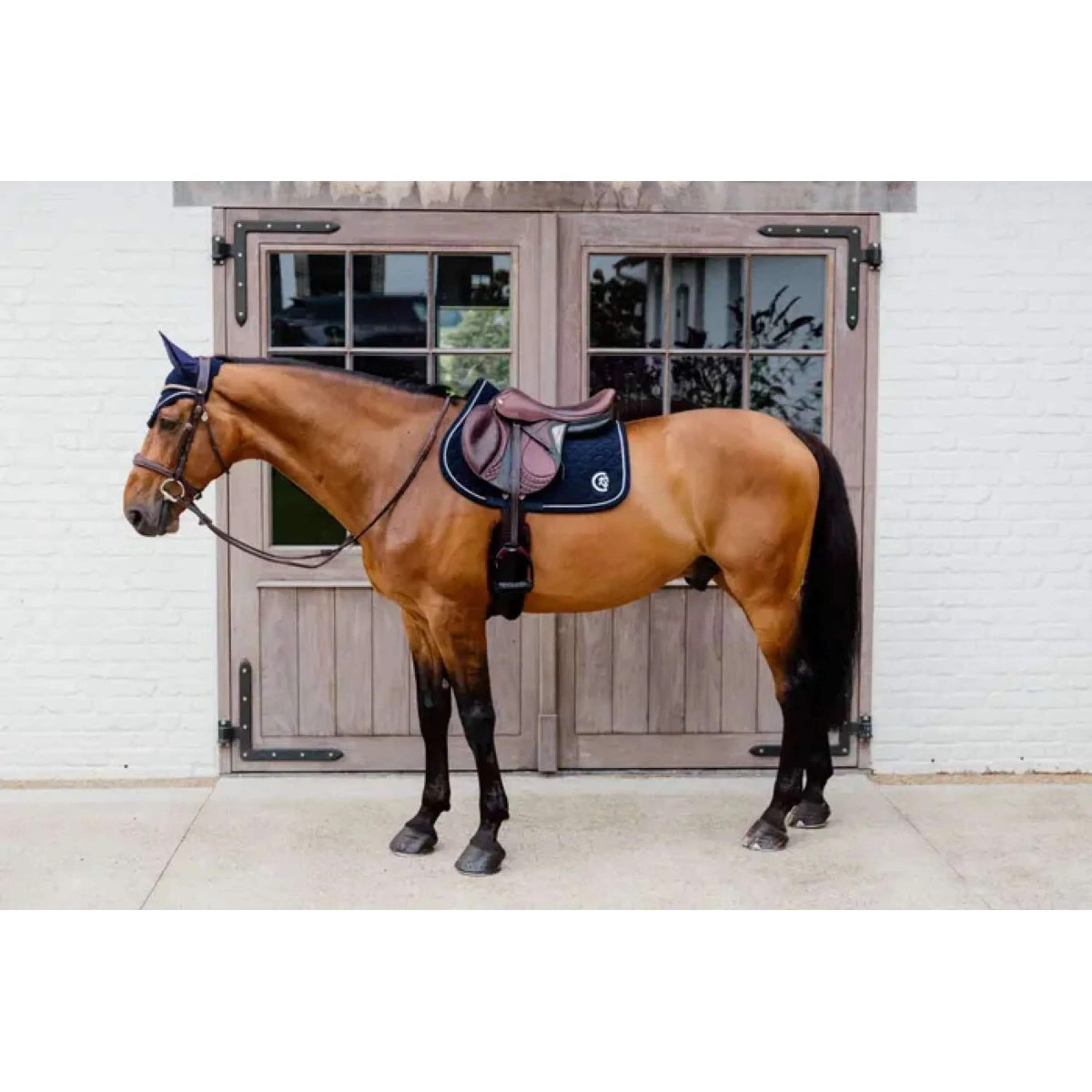Kentucky Horsewear Sottosella Onion Quilt 3D Logo Saltando Navy - Image 4