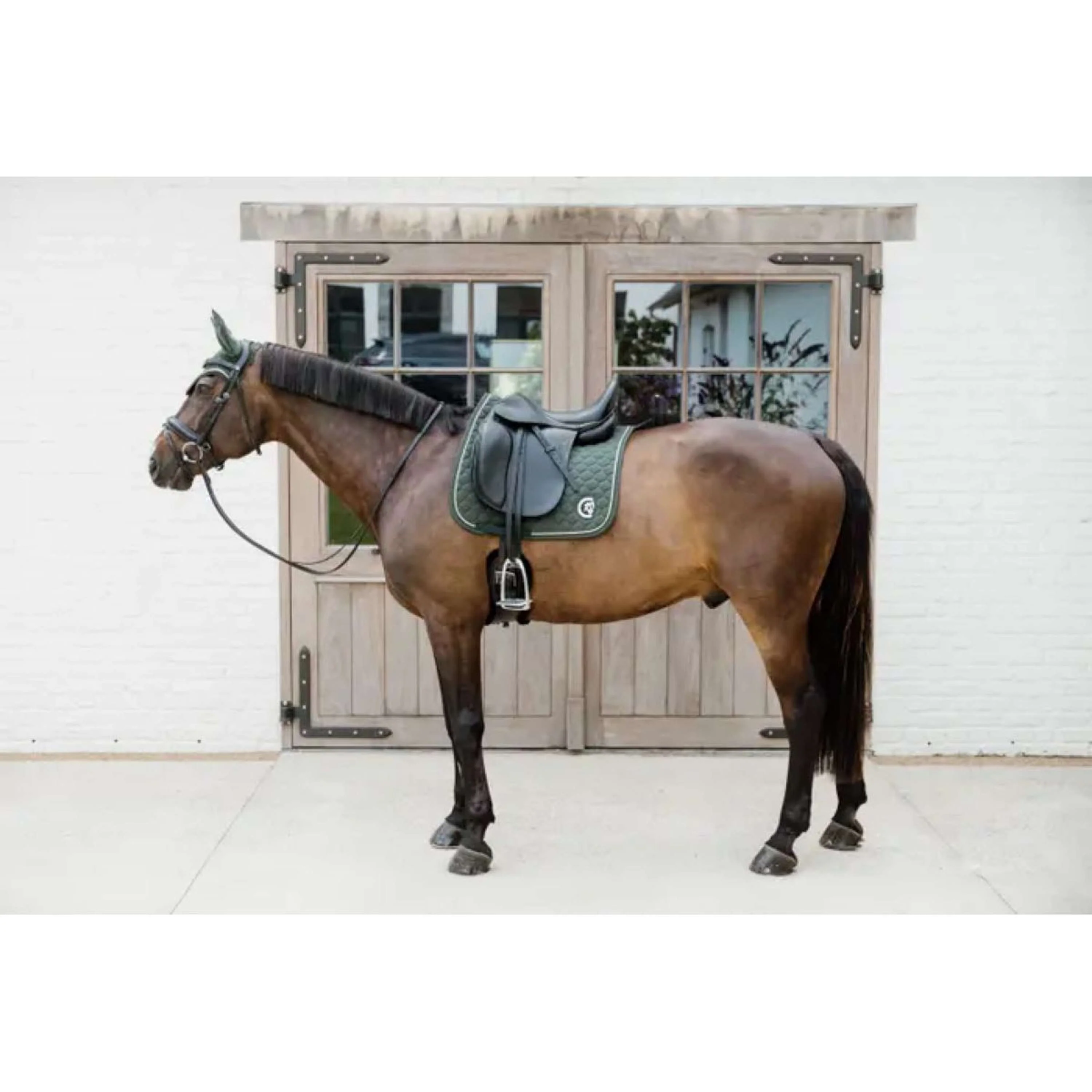 Kentucky Horsewear Sottosella Onion Quilt 3D Logo Dressage Pine Green - Image 3