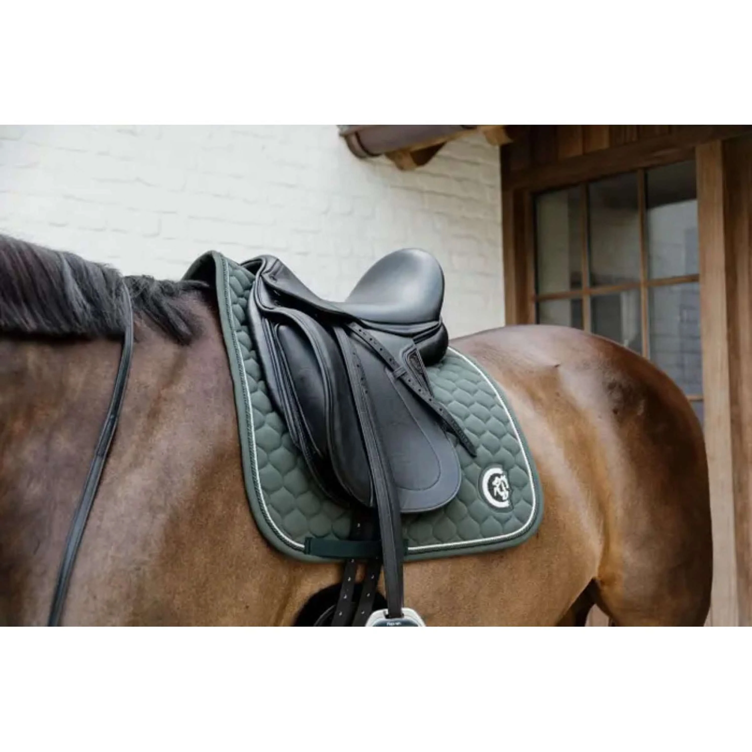 Kentucky Horsewear Sottosella Onion Quilt 3D Logo Dressage Pine Green - Image 4