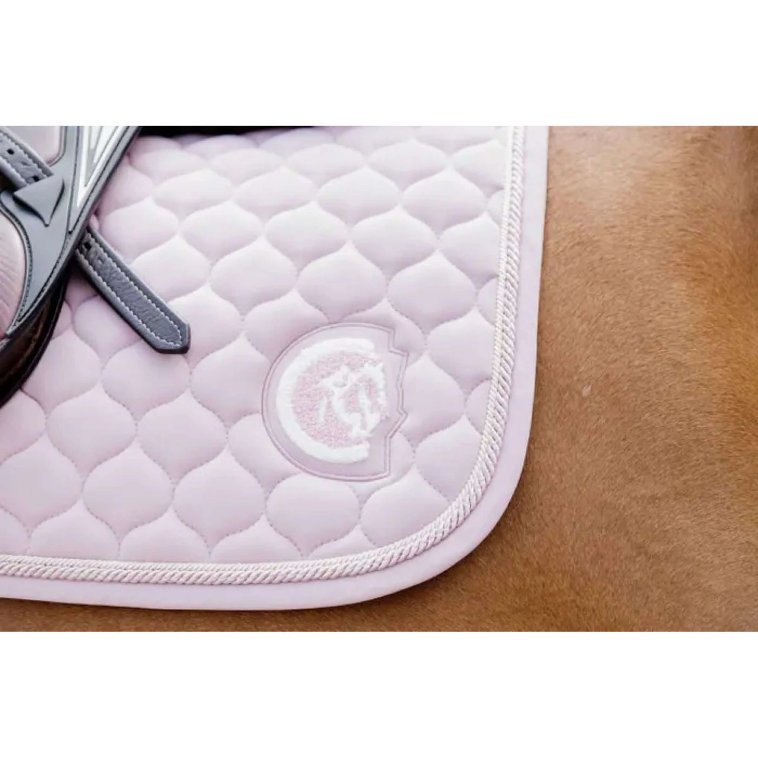 Kentucky Horsewear Sottosella Onion Quilt 3D Logo Saltando Rosa antico - Image 4