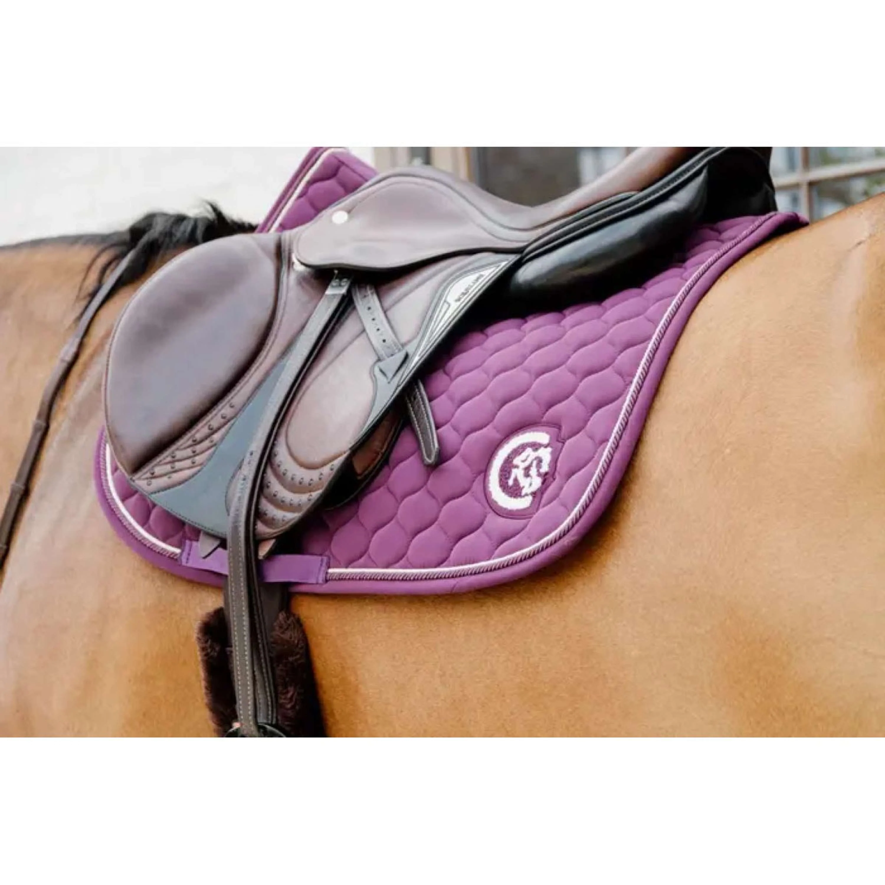 Kentucky Horsewear Sottosella Onion Quilt 3D Logo Saltando Viola - Image 3