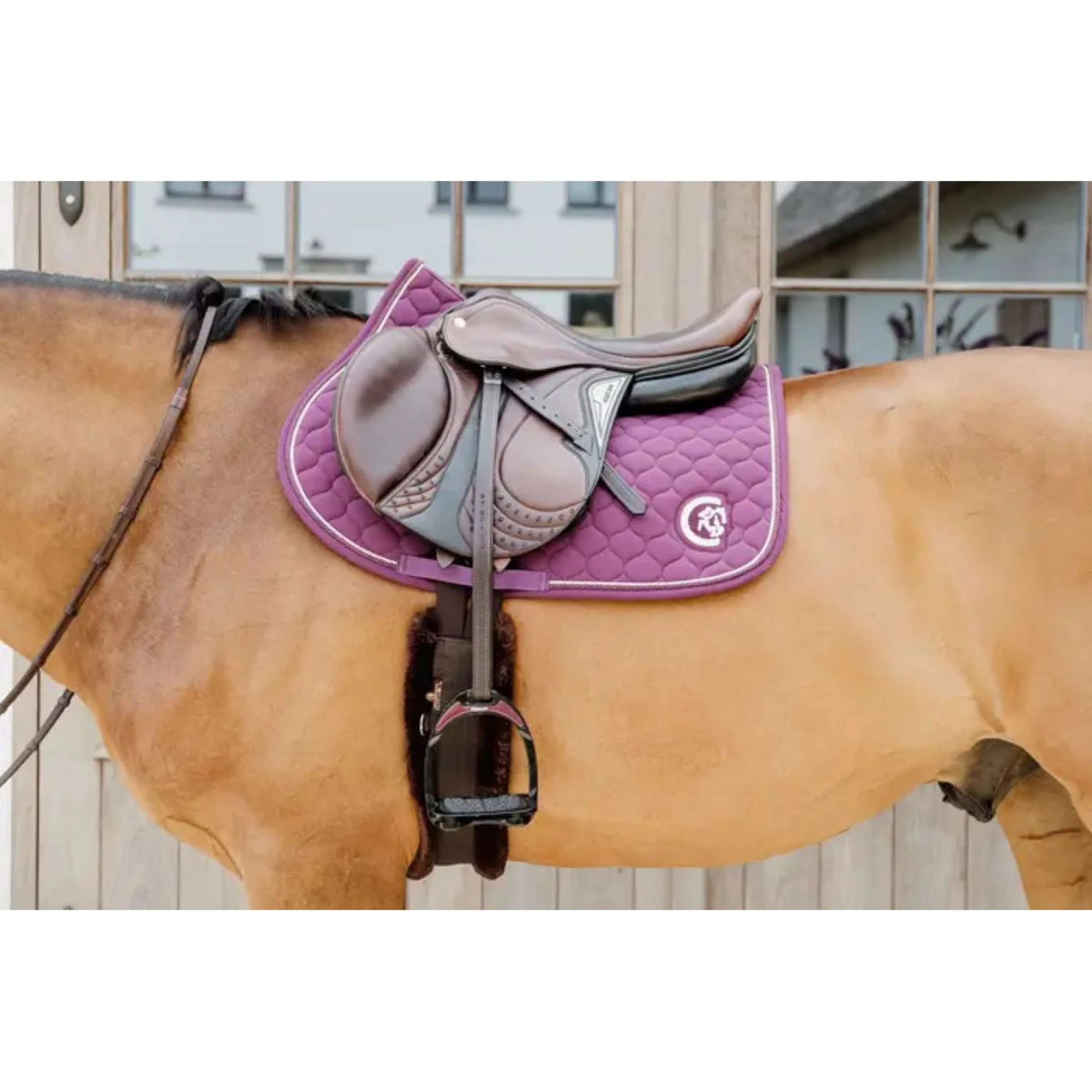 Kentucky Horsewear Sottosella Onion Quilt 3D Logo Saltando Viola - Image 4