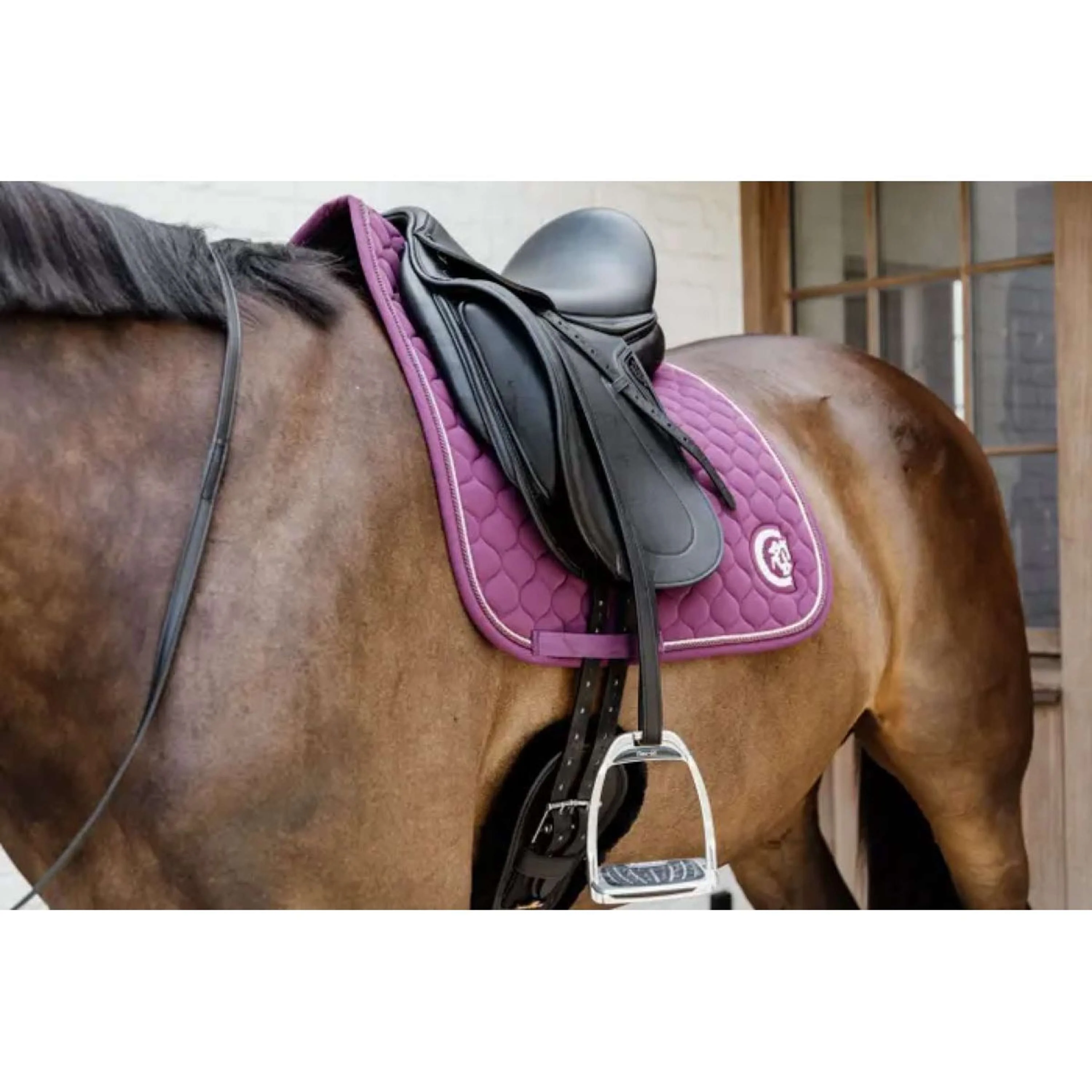 Kentucky Horsewear Sottosella Onion Quilt 3D Logo Viola - Image 3