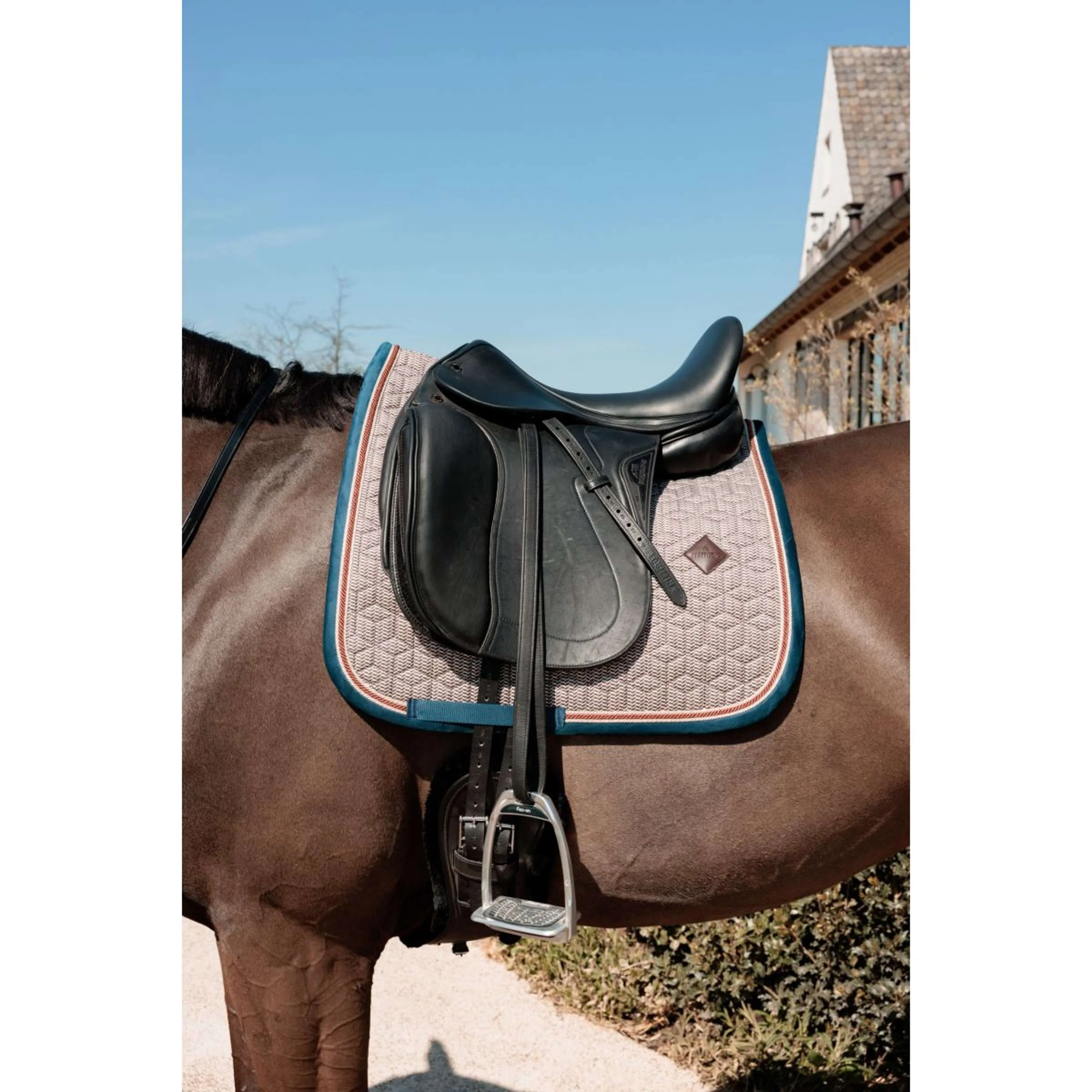 Kentucky Horsewear Sottosella Pied-de-Poule Dressage Bordeaux/Navy - Image 2