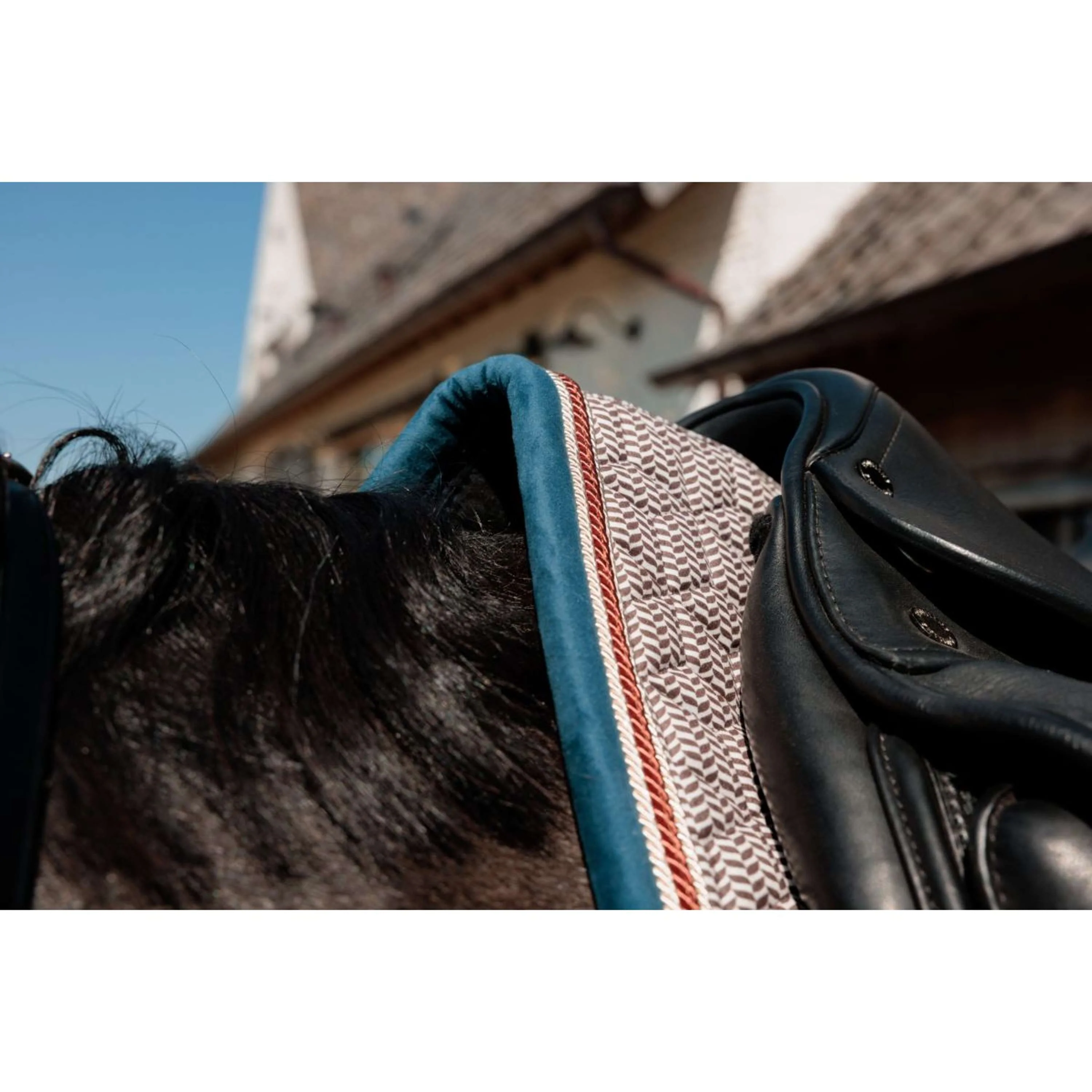 Kentucky Horsewear Sottosella Pied-de-Poule Dressage Bordeaux/Navy - Image 4