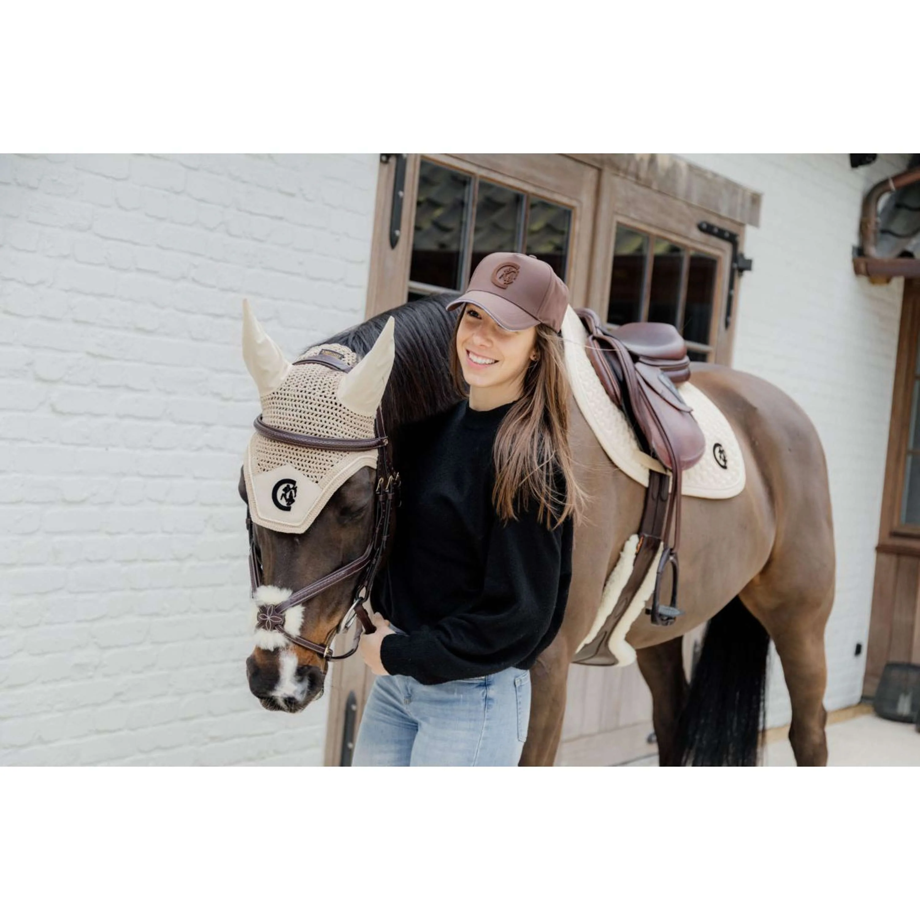 Kentucky Horsewear Sottosella Plaited Logo Saltando Beige - Image 6