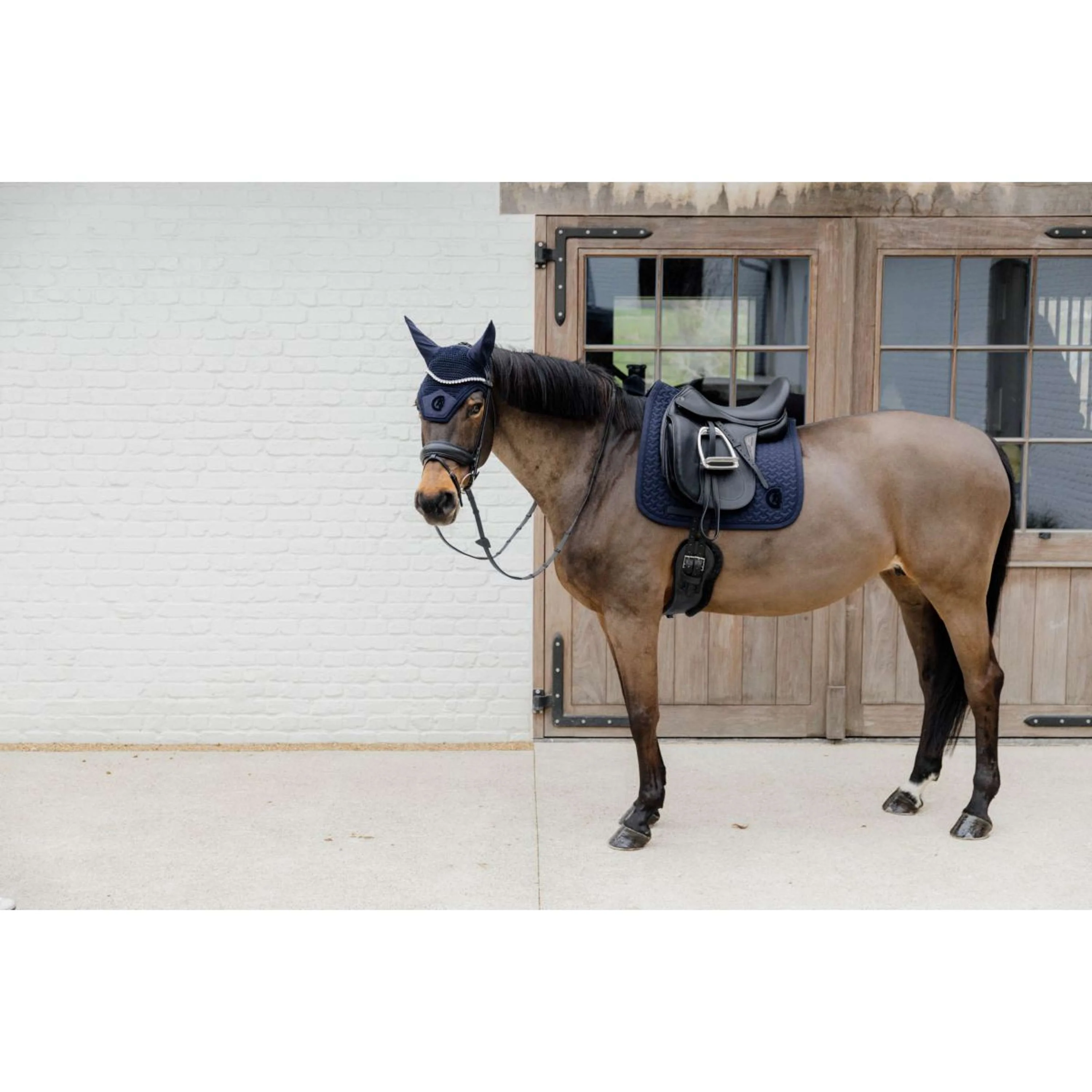 Kentucky Horsewear Sottosella Plaited Logo Dressage Navy - Image 3