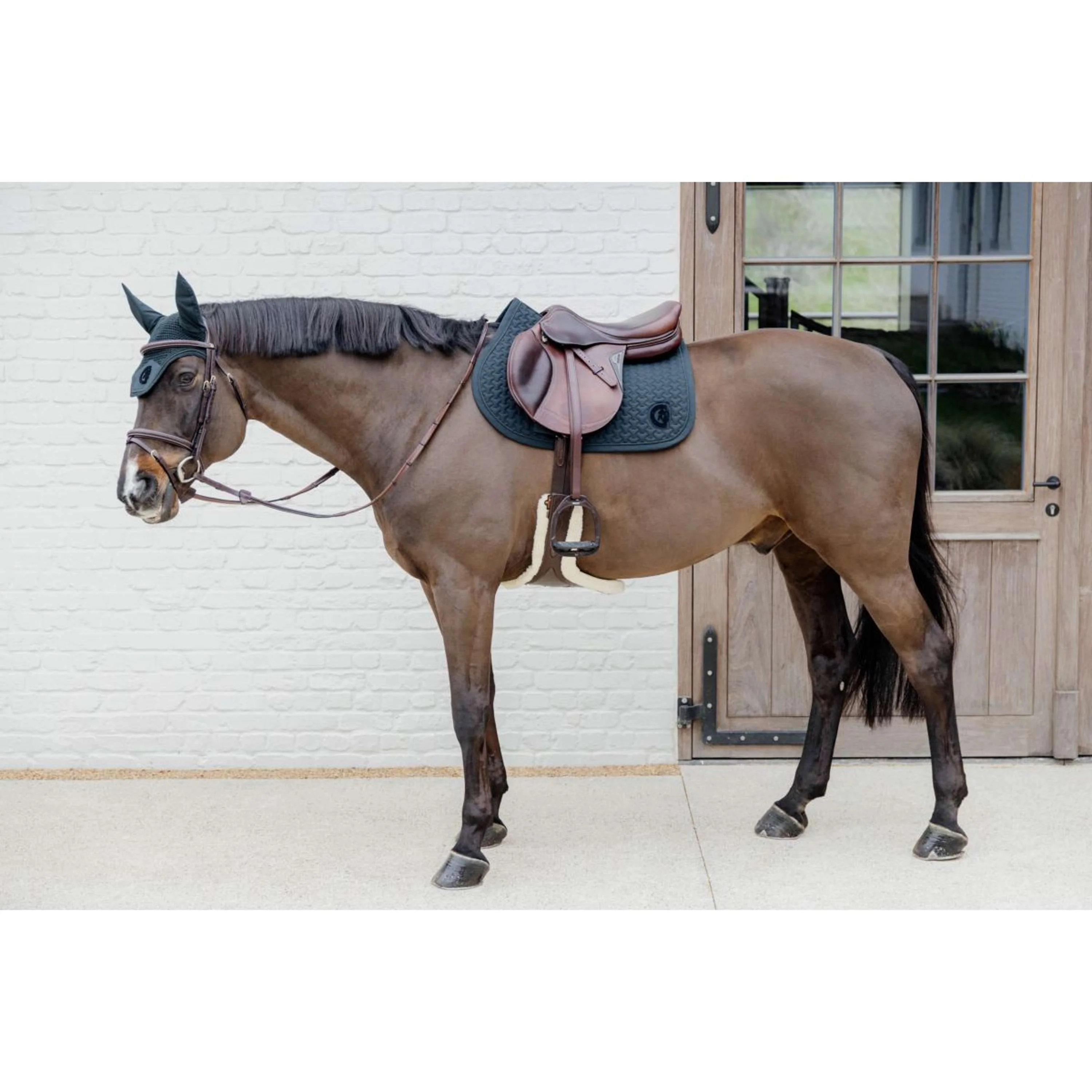 Kentucky Horsewear Sottosella Plaited Logo Saltando Pine Green - Image 5