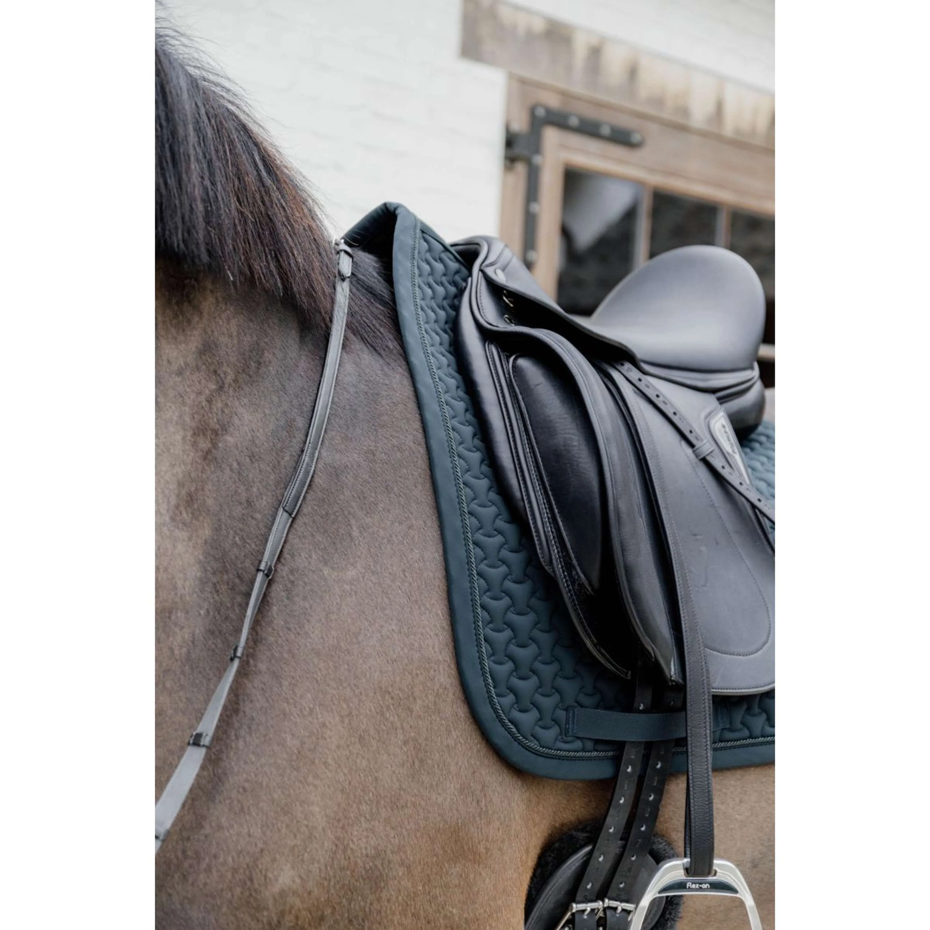 Kentucky Horsewear Sottosella Plaited Logo Dressage Pine Green - Image 3