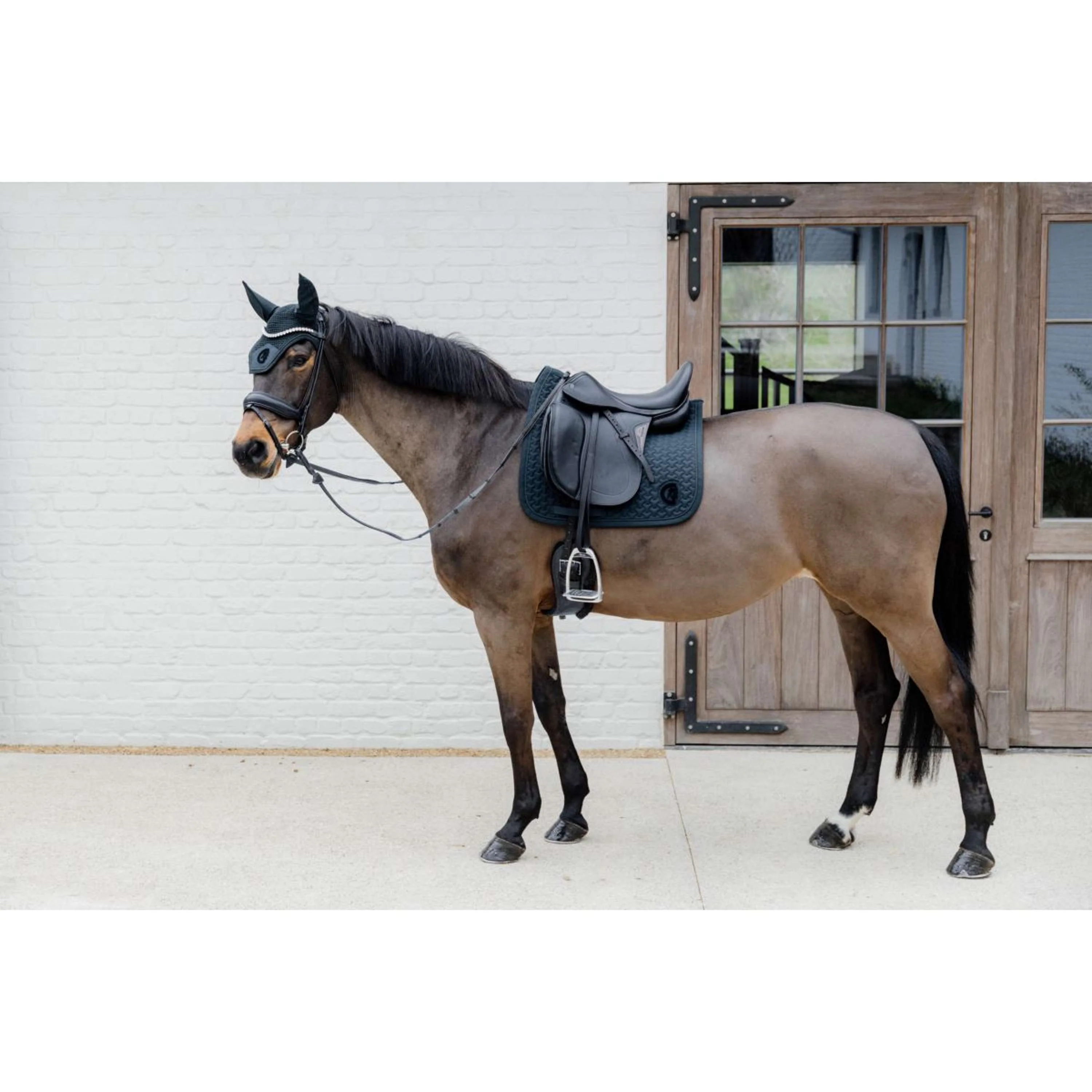 Kentucky Horsewear Sottosella Plaited Logo Dressage Pine Green - Image 6