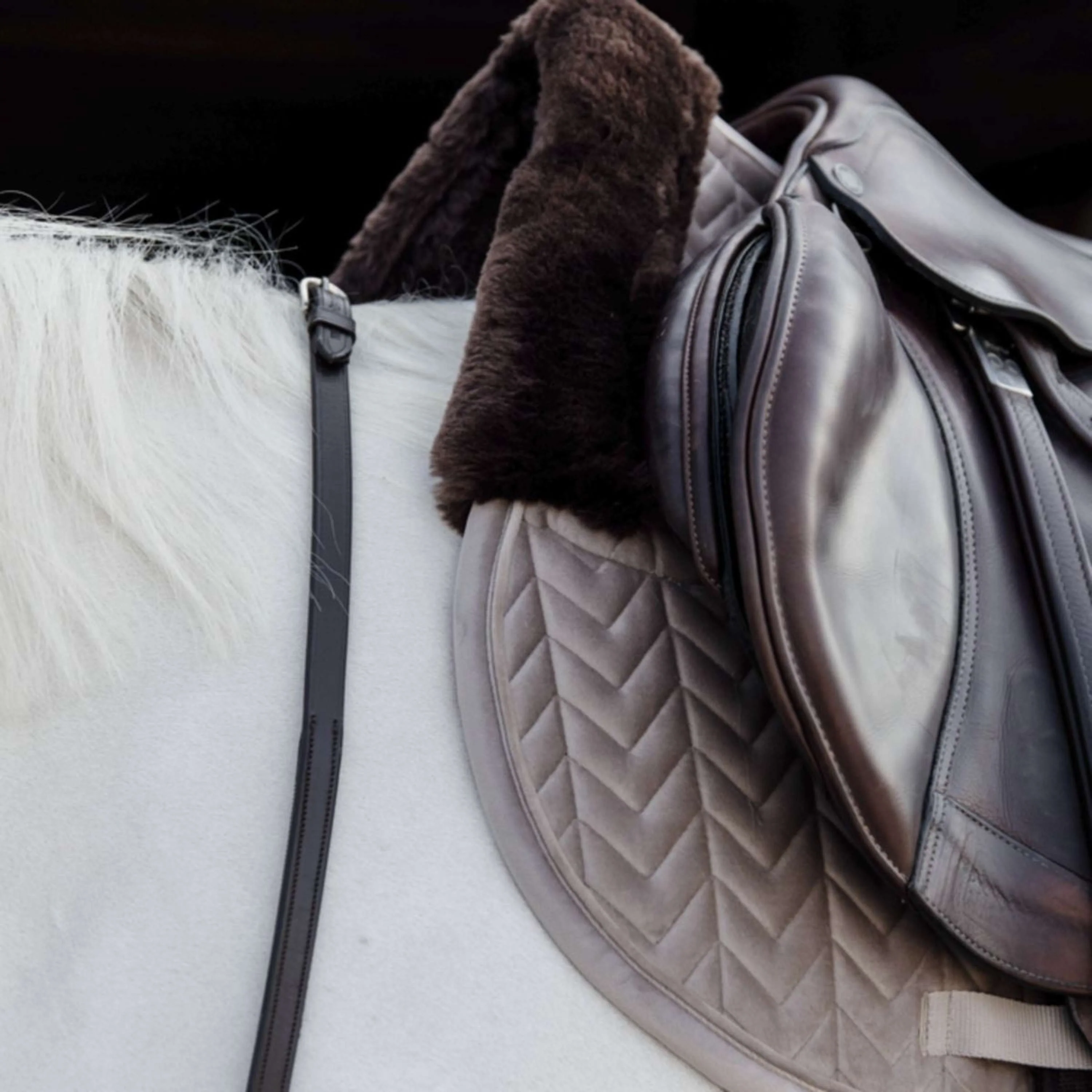 Kentucky Horsewear Sottosella Skin Friendly Velvet Saltando Beige - Image 3
