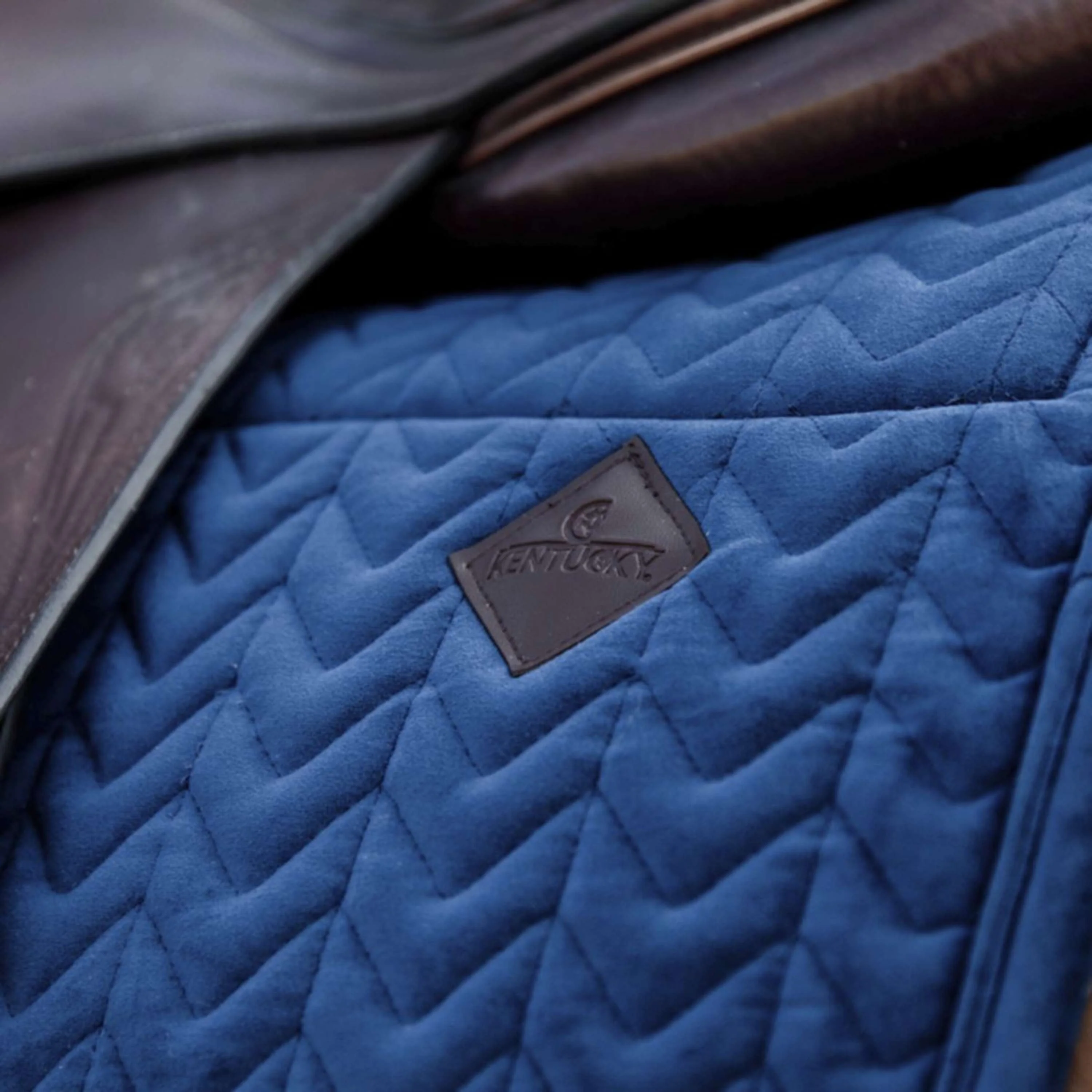 Kentucky Horsewear Sottosella Skin Friendly Velvet Saltando Navy - Image 3