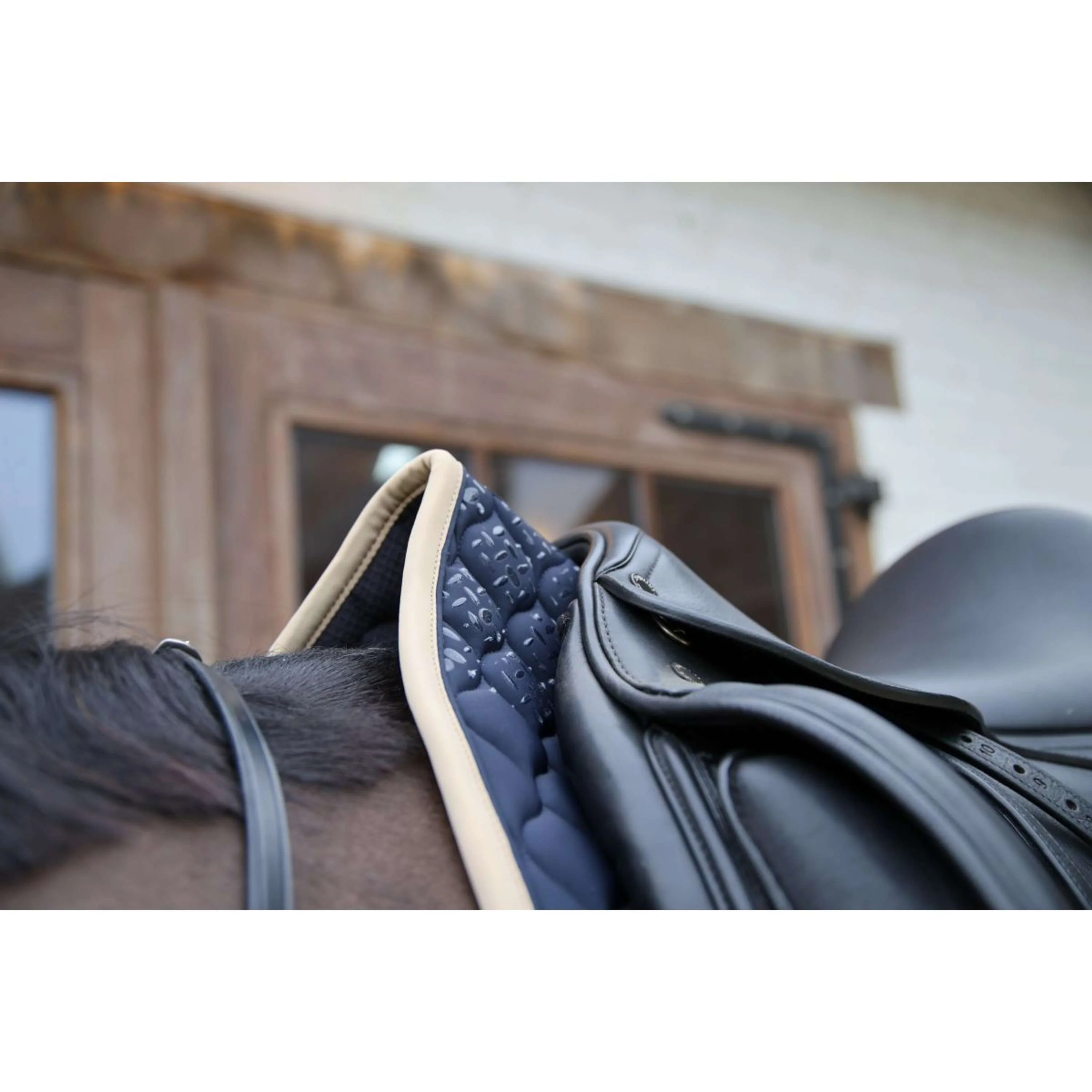 Kentucky Horsewear Sottosella Softshell Onion Quilt Dressage Blu marino/beige - Image 3