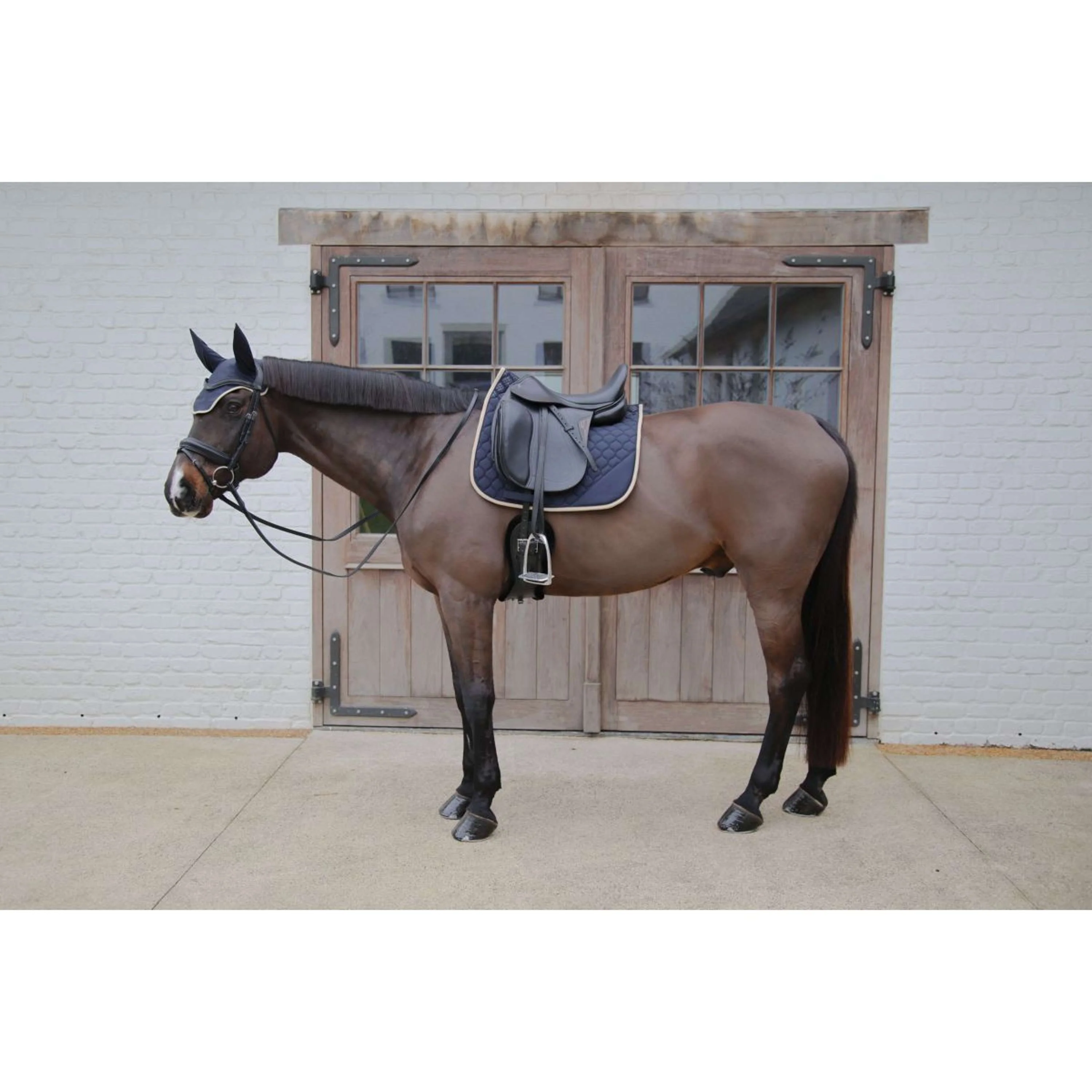 Kentucky Horsewear Sottosella Softshell Onion Quilt Dressage Blu marino/beige - Image 6