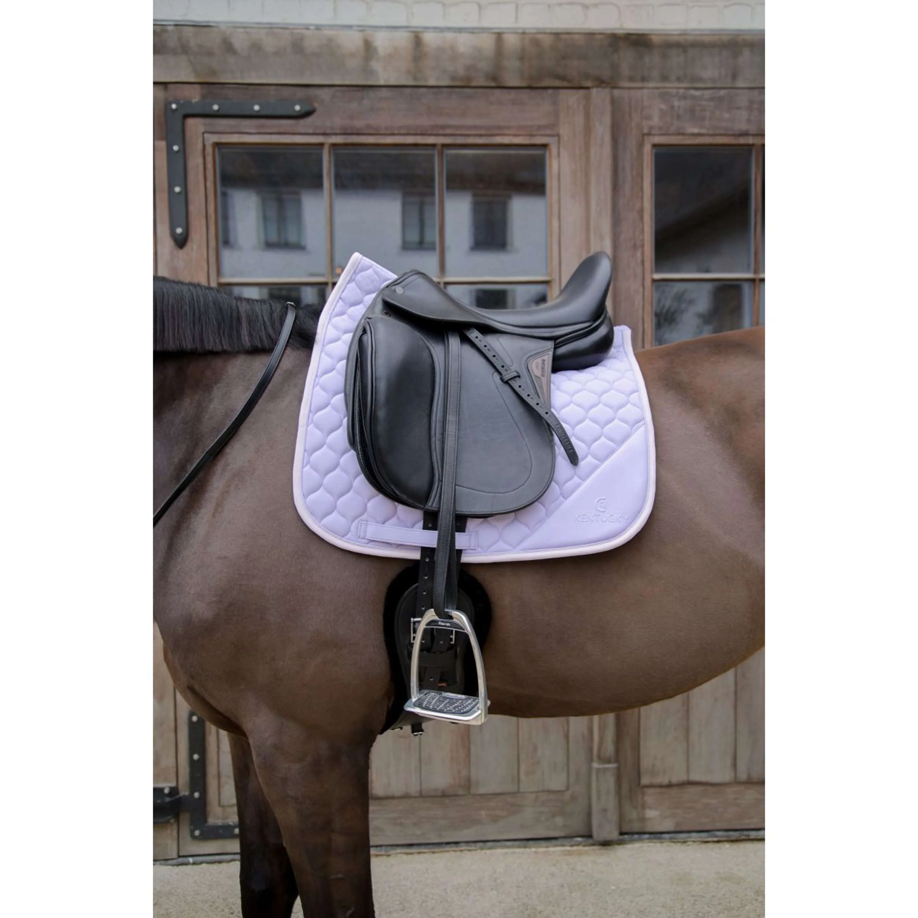 Kentucky Horsewear Sottosella Softshell Onion Quilt Dressage Viola chiaro/Rosa chiaro - Image 2