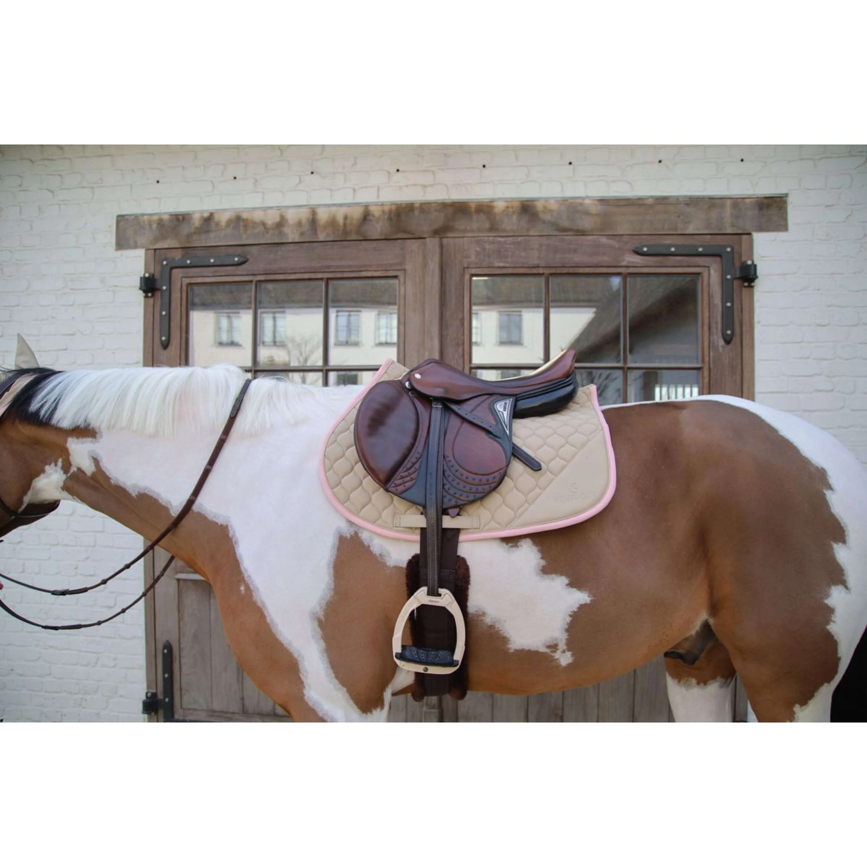 Kentucky Horsewear Sottosella Softshell Onion Quilt saltando Beige/Rosa antico - Image 7