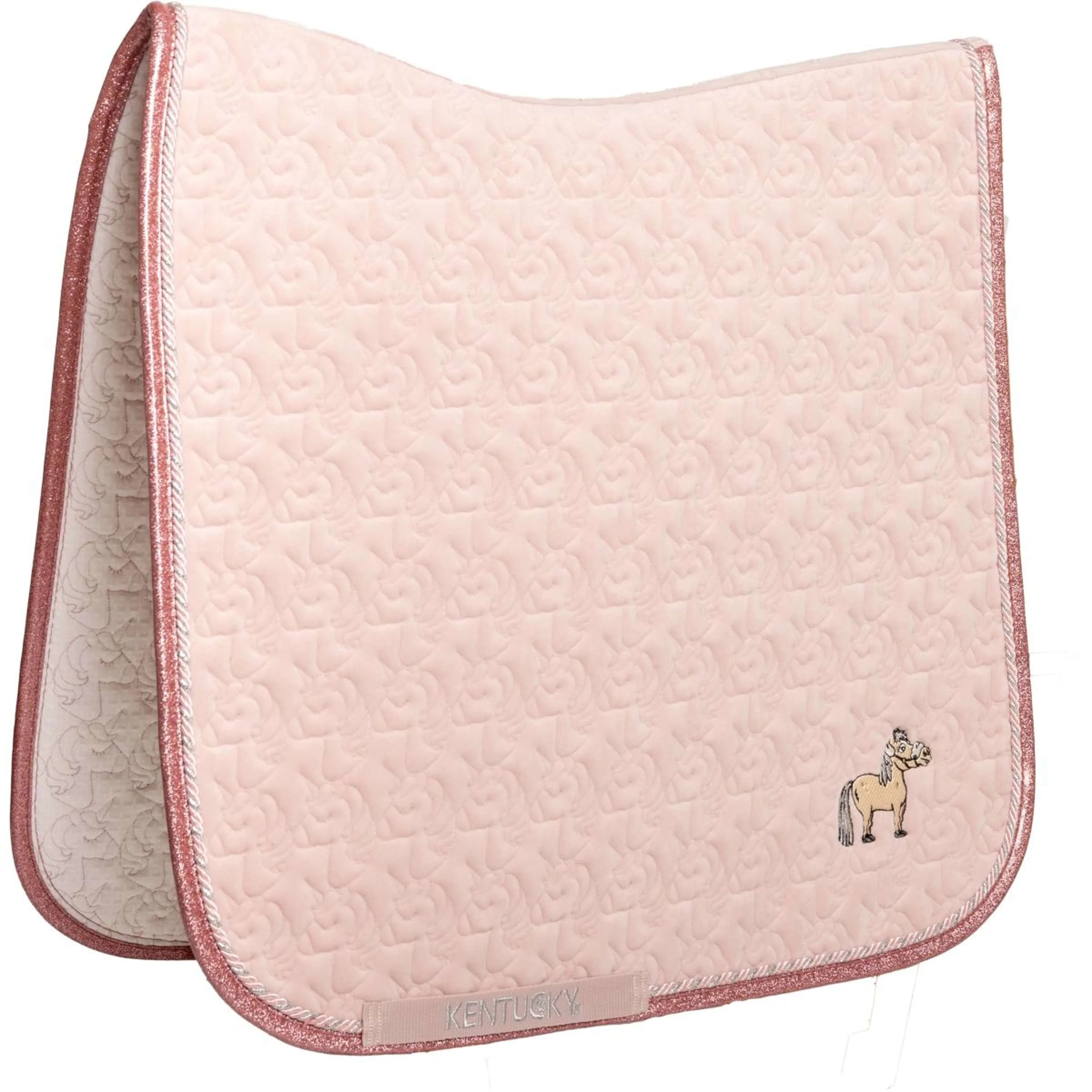 Kentucky Horsewear Sottosella Unicorn Head Glitter Dressage Soft Rose
