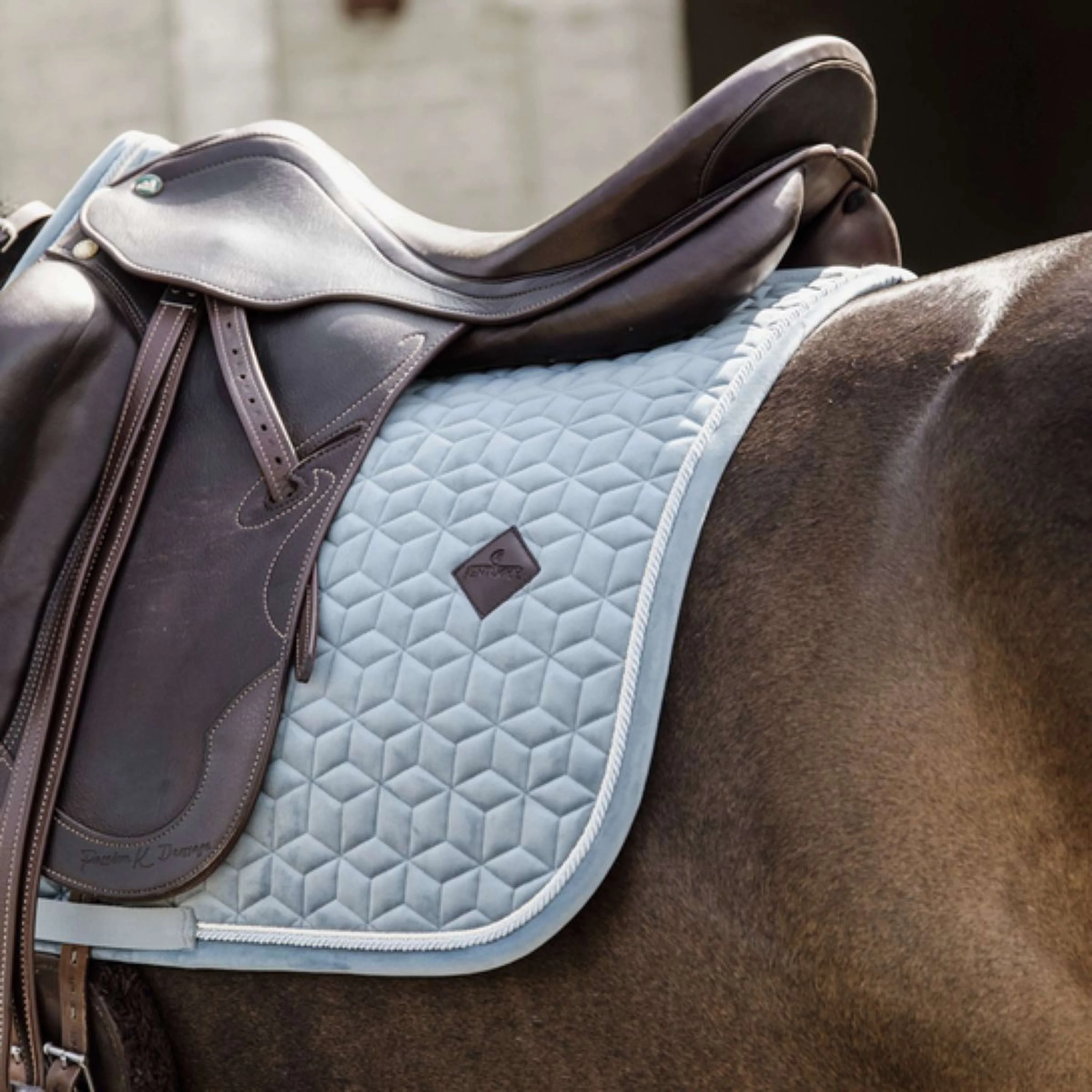 Kentucky Horsewear Sottosella Velvet Azzurro - Image 3