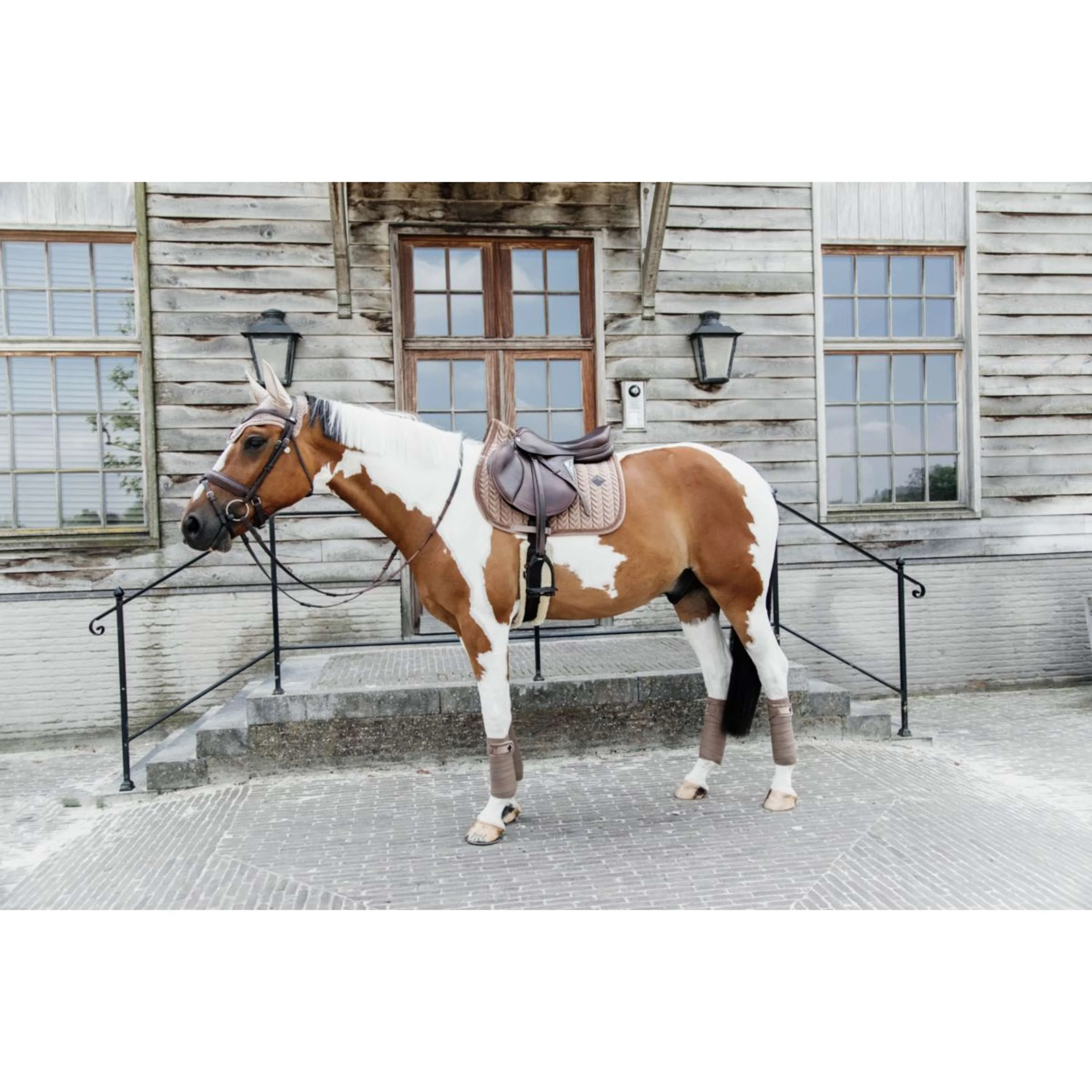 Kentucky Horsewear Sottosella Velvet Pearls Saltando Beige - Image 5