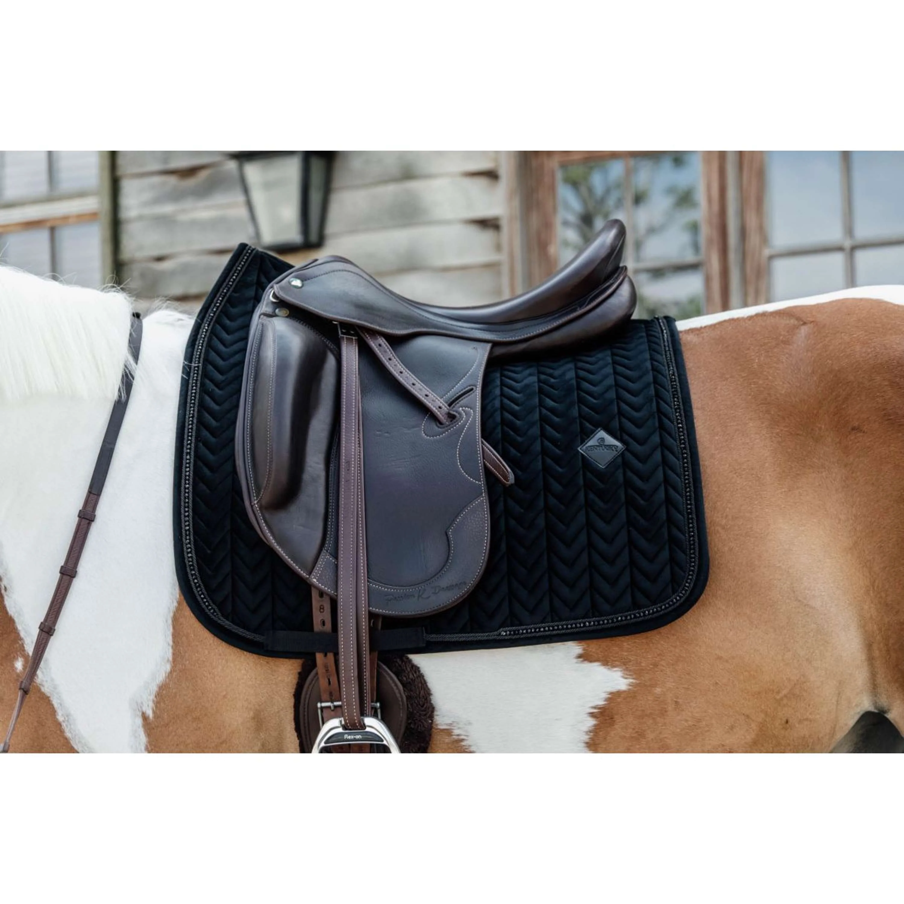 Kentucky Horsewear Sottosella Velvet Pearls Nero - Image 2