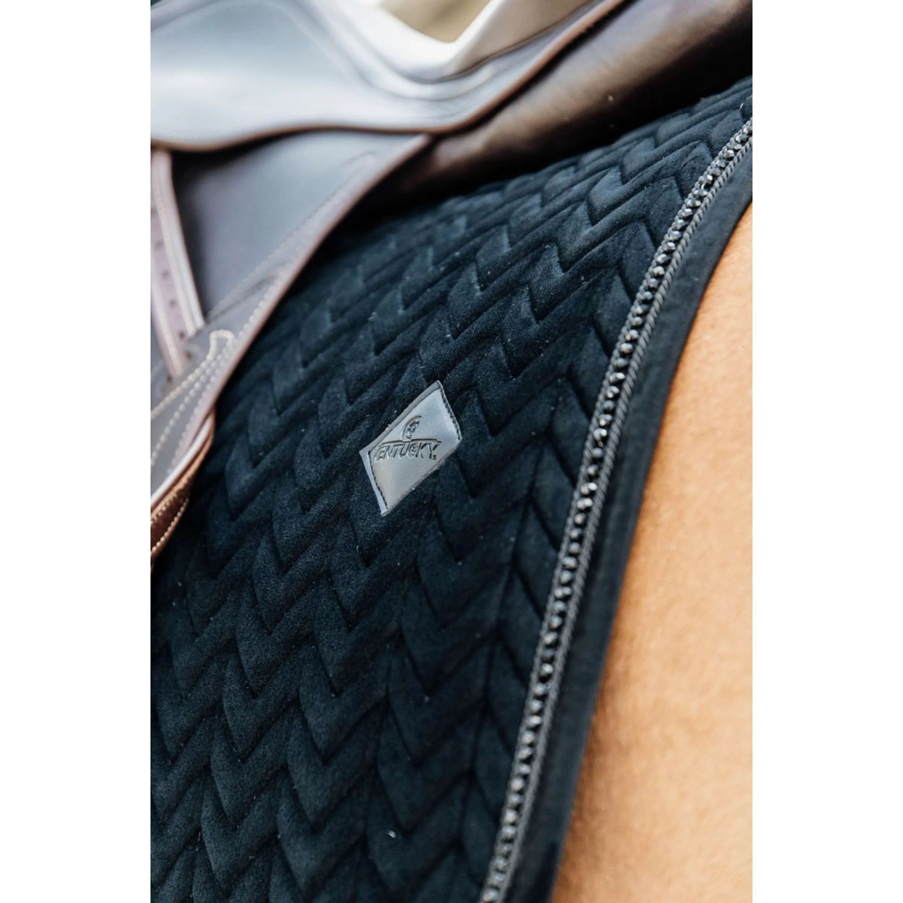 Kentucky Horsewear Sottosella Velvet Pearls Nero - Image 7