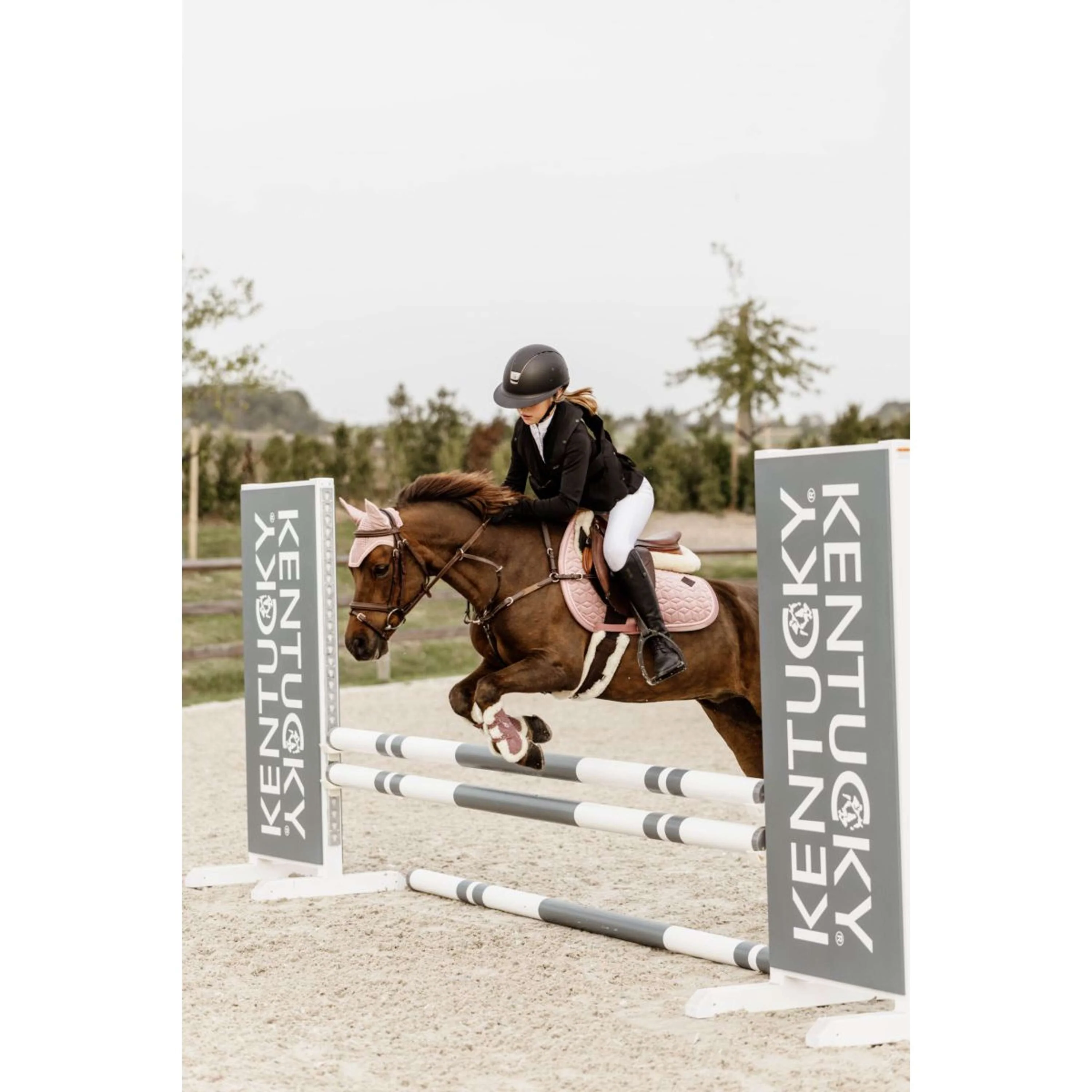 Kentucky Horsewear Stinchiere Bamboo Elastic Vegan Sheepskin Rosa Vecchia - Image 6
