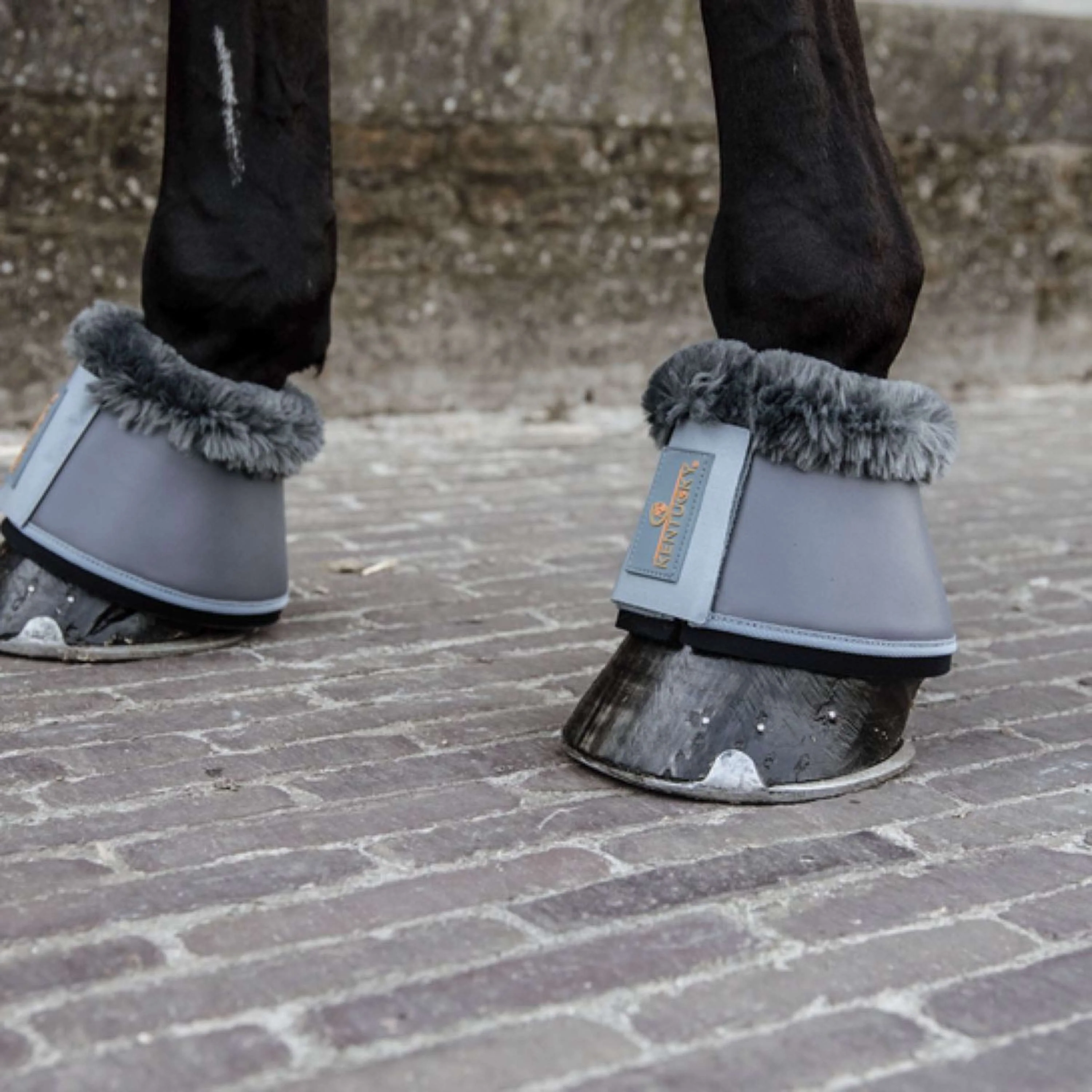 Kentucky Horsewear Stivaletti a Campana Sheeskin Leather Grigio/Grigio
