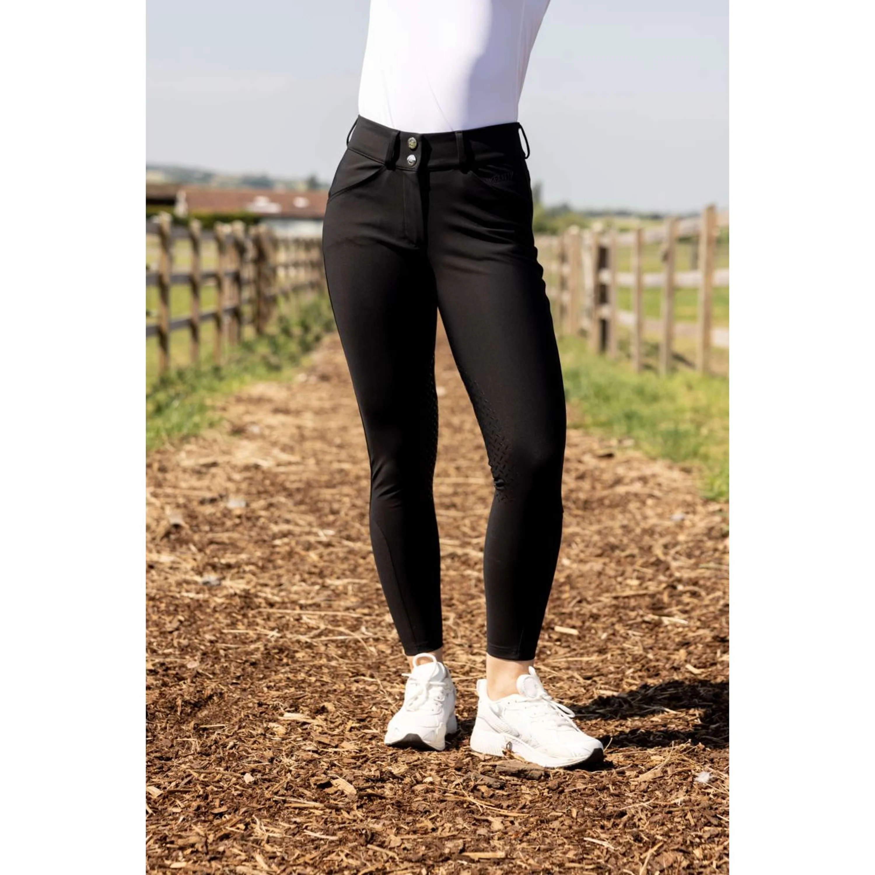 Kentucky Pantaloni da Equitazione Miami Knee Grip Donne Nero - Image 3