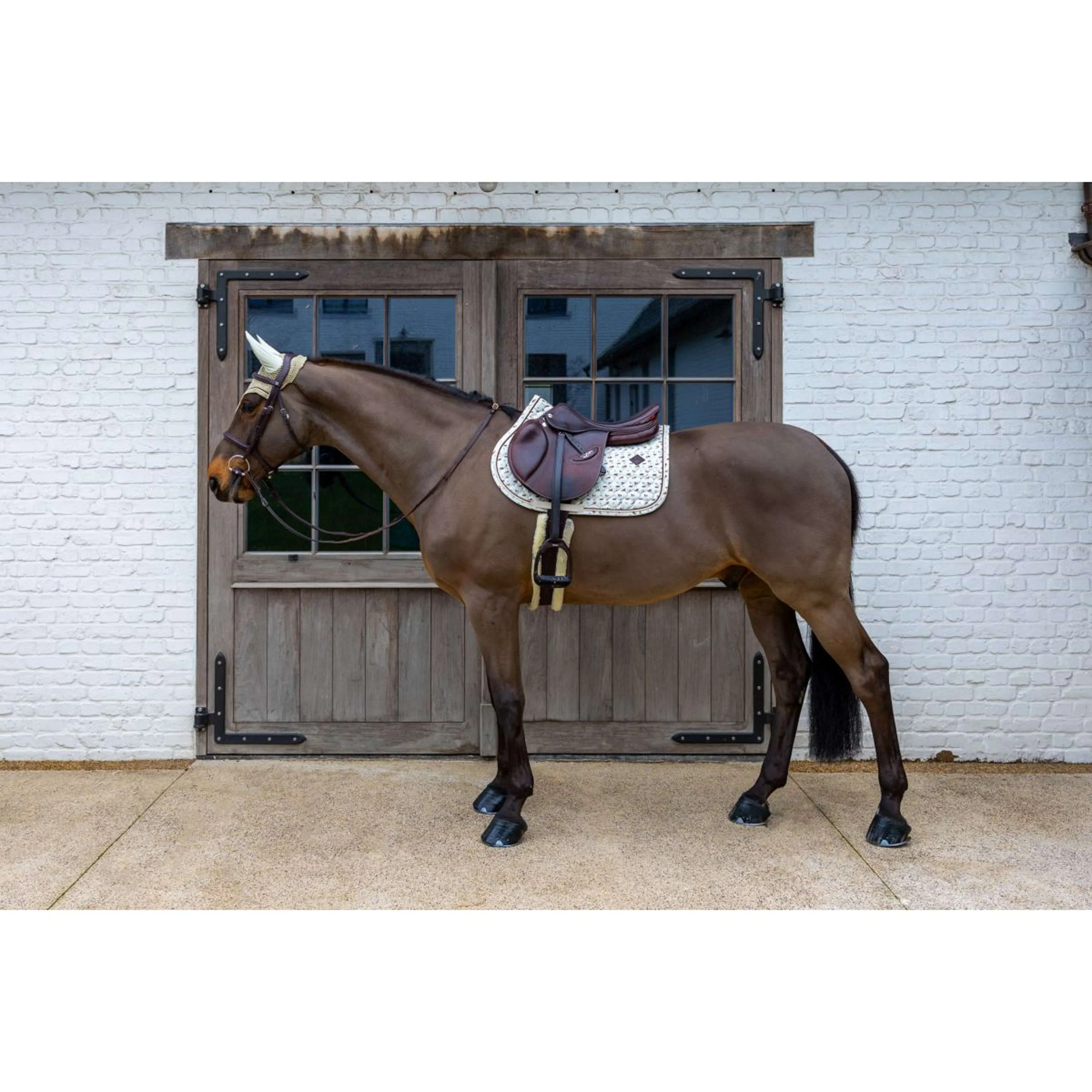 Kentucky Sottosella Velvet Horse Printing Beige - Image 3