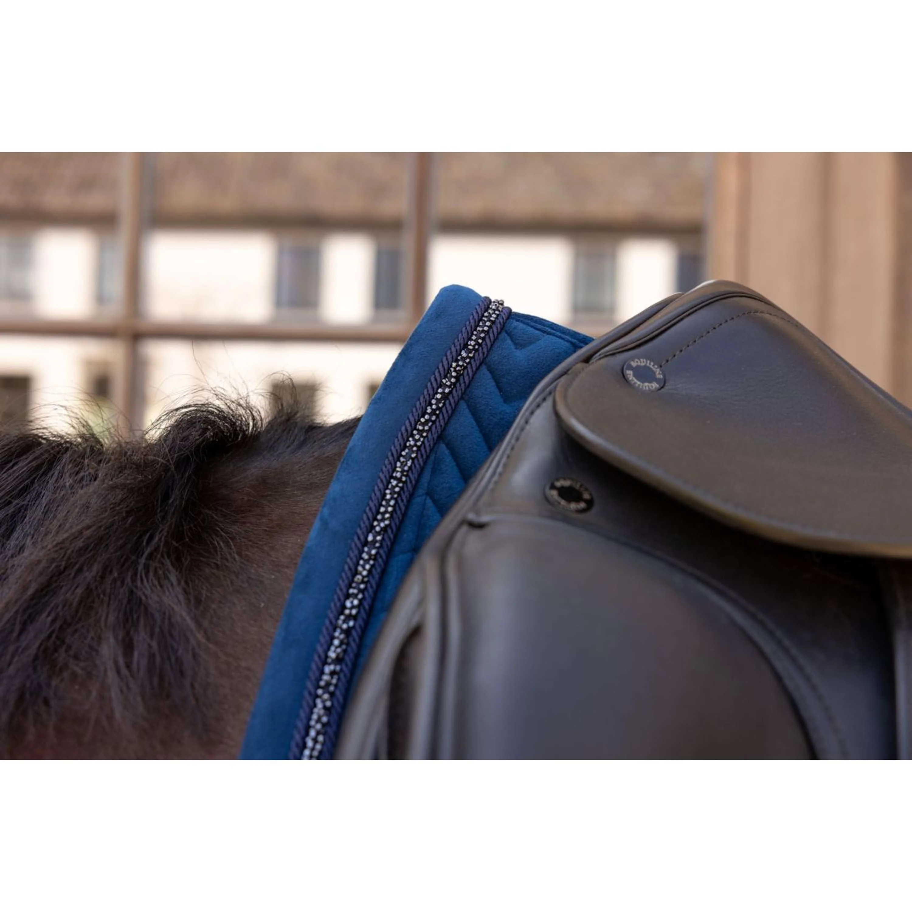 Kentucky Sottosella Velvet Mini Pearls Dressage Navy - Image 4