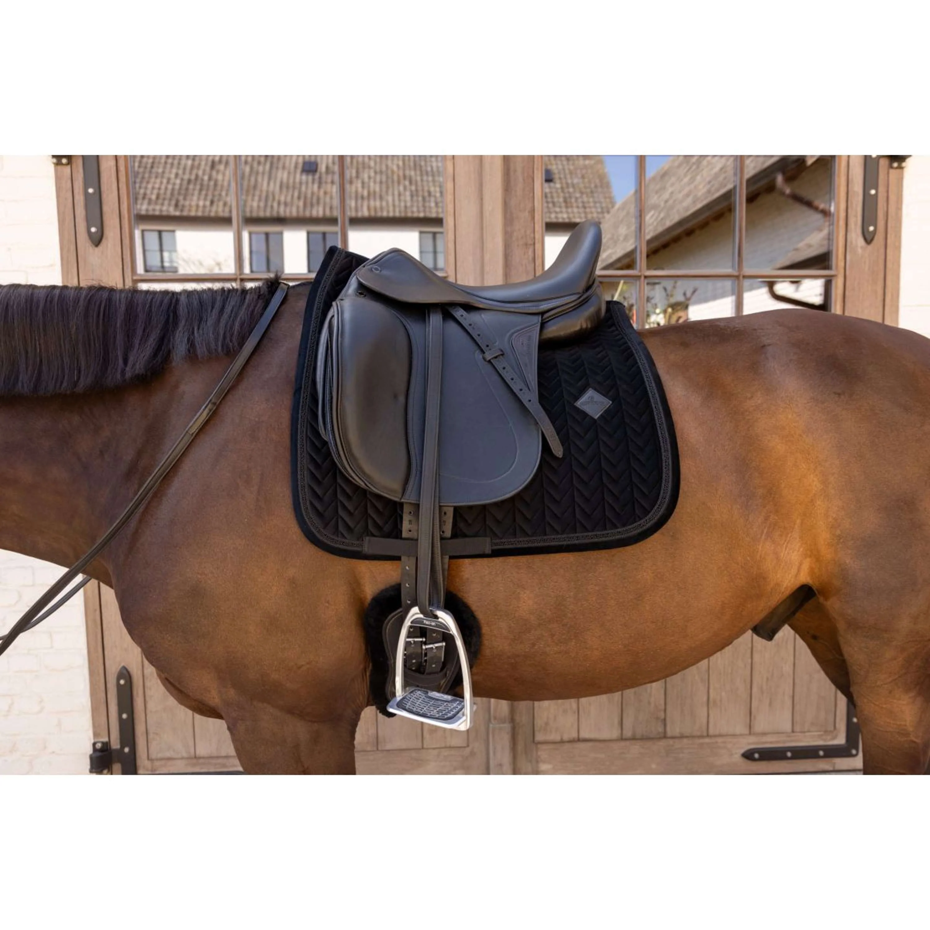 Kentucky Sottosella Velvet Mini Pearls Dressage Nero - Image 3