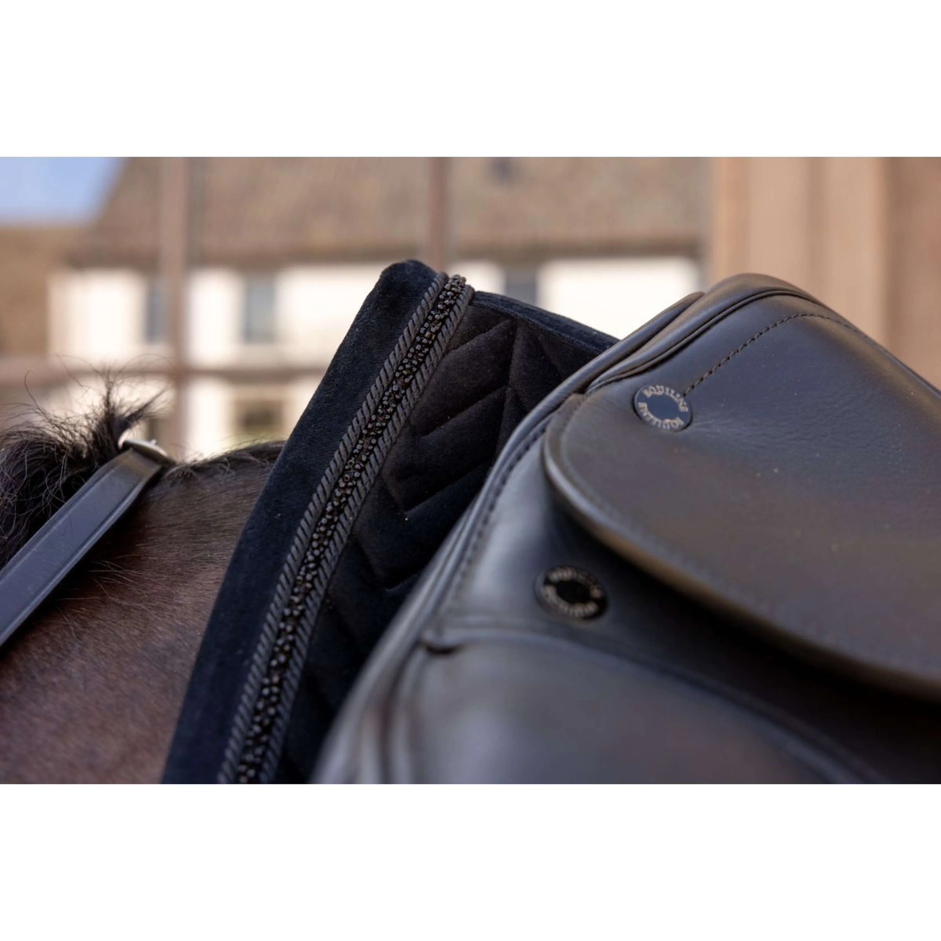 Kentucky Sottosella Velvet Mini Pearls Dressage Nero - Image 4
