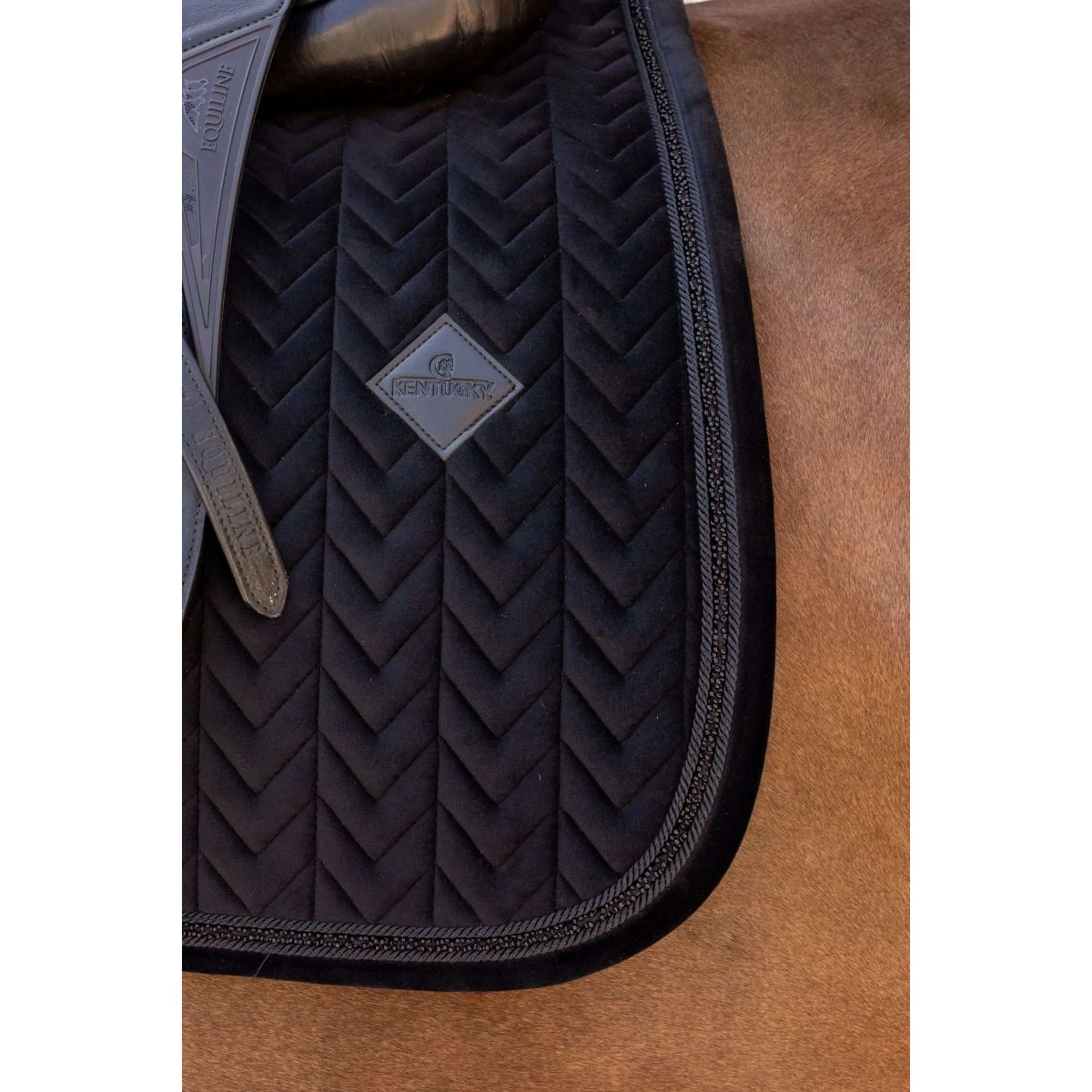 Kentucky Sottosella Velvet Mini Pearls Dressage Nero - Image 5