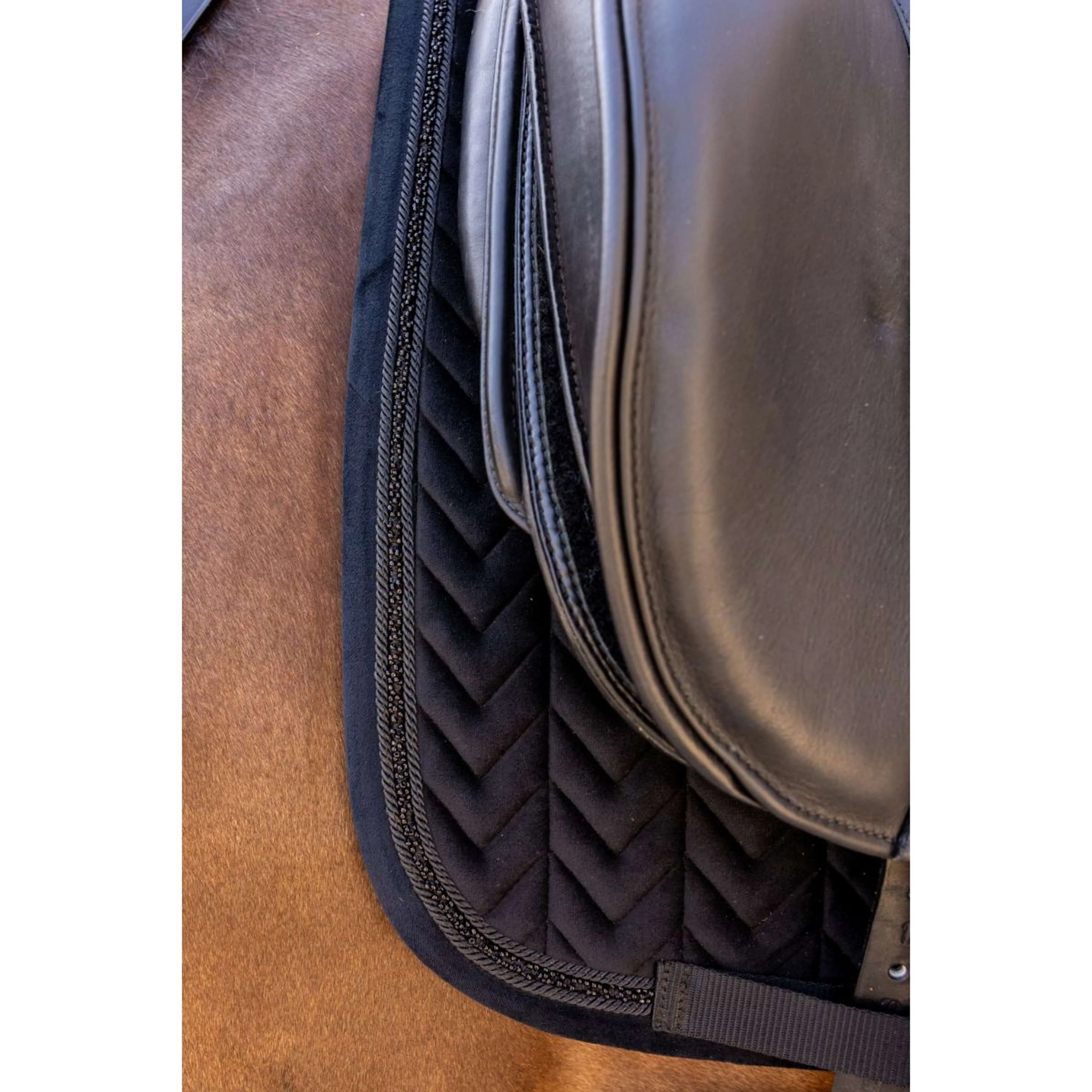 Kentucky Sottosella Velvet Mini Pearls Dressage Nero - Image 6