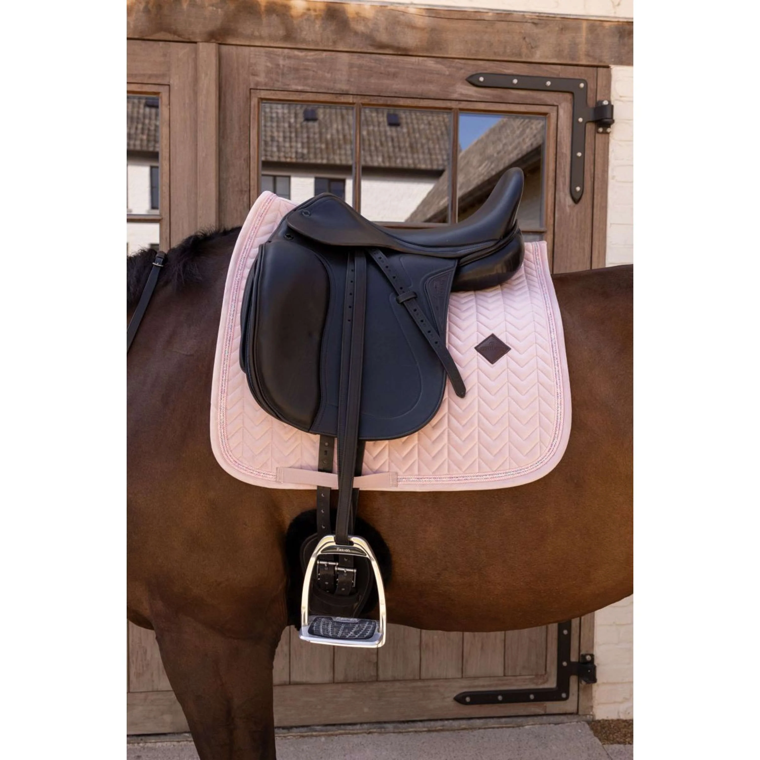 Kentucky Sottosella Velvet Mini Pearls Dressage Old Rose - Image 2