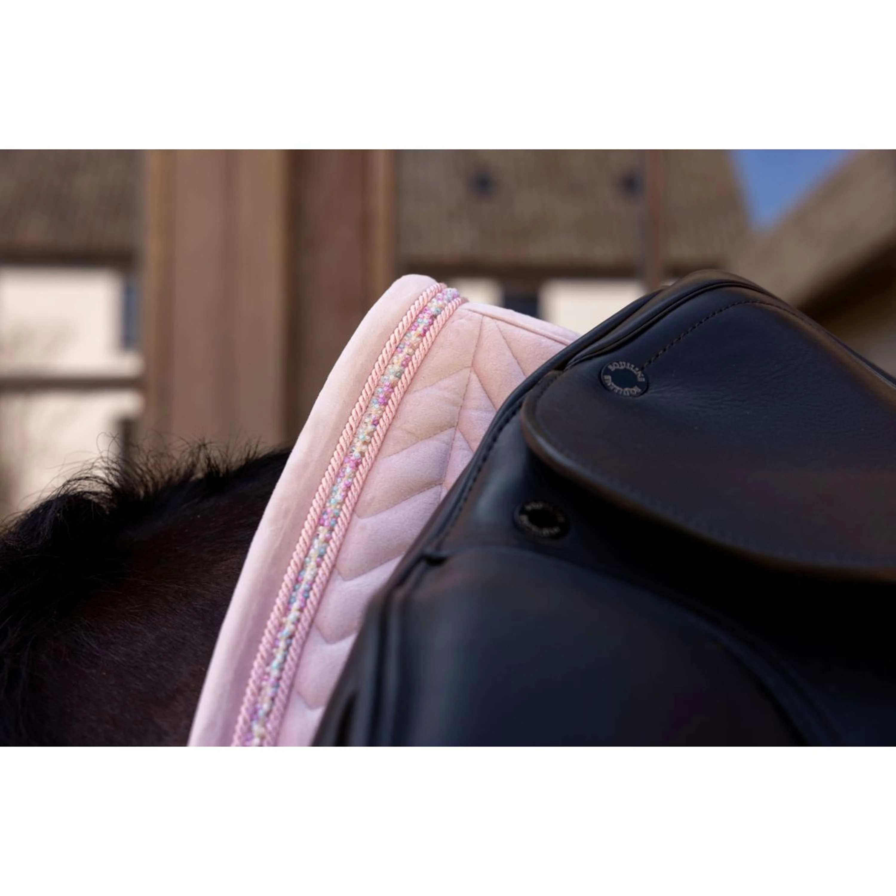 Kentucky Sottosella Velvet Mini Pearls Dressage Old Rose - Image 3