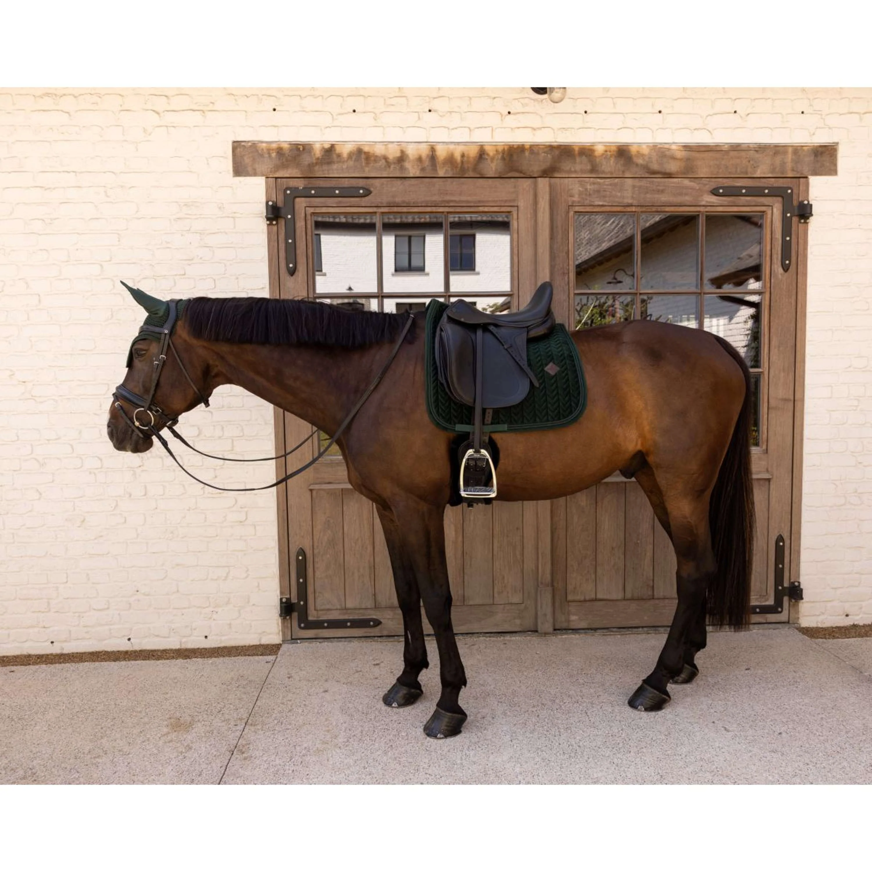 Kentucky Sottosella Velvet Mini Pearls Dressage Pine Green - Image 2